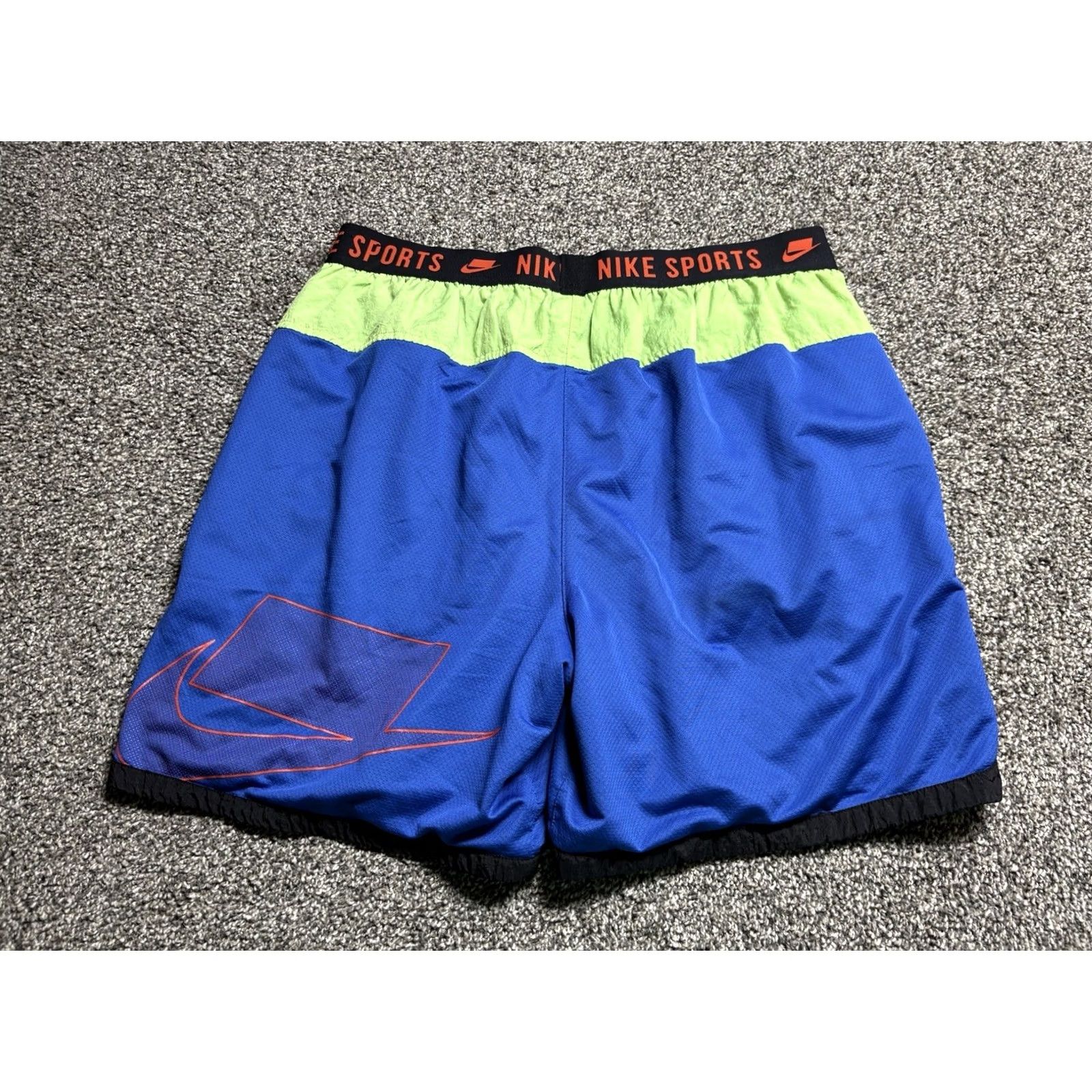 Nike Nike Shorts Mens L Blue Throwback Futura Lined Big Swoosh BV3249 Size US 33 - 2 Thumbnail