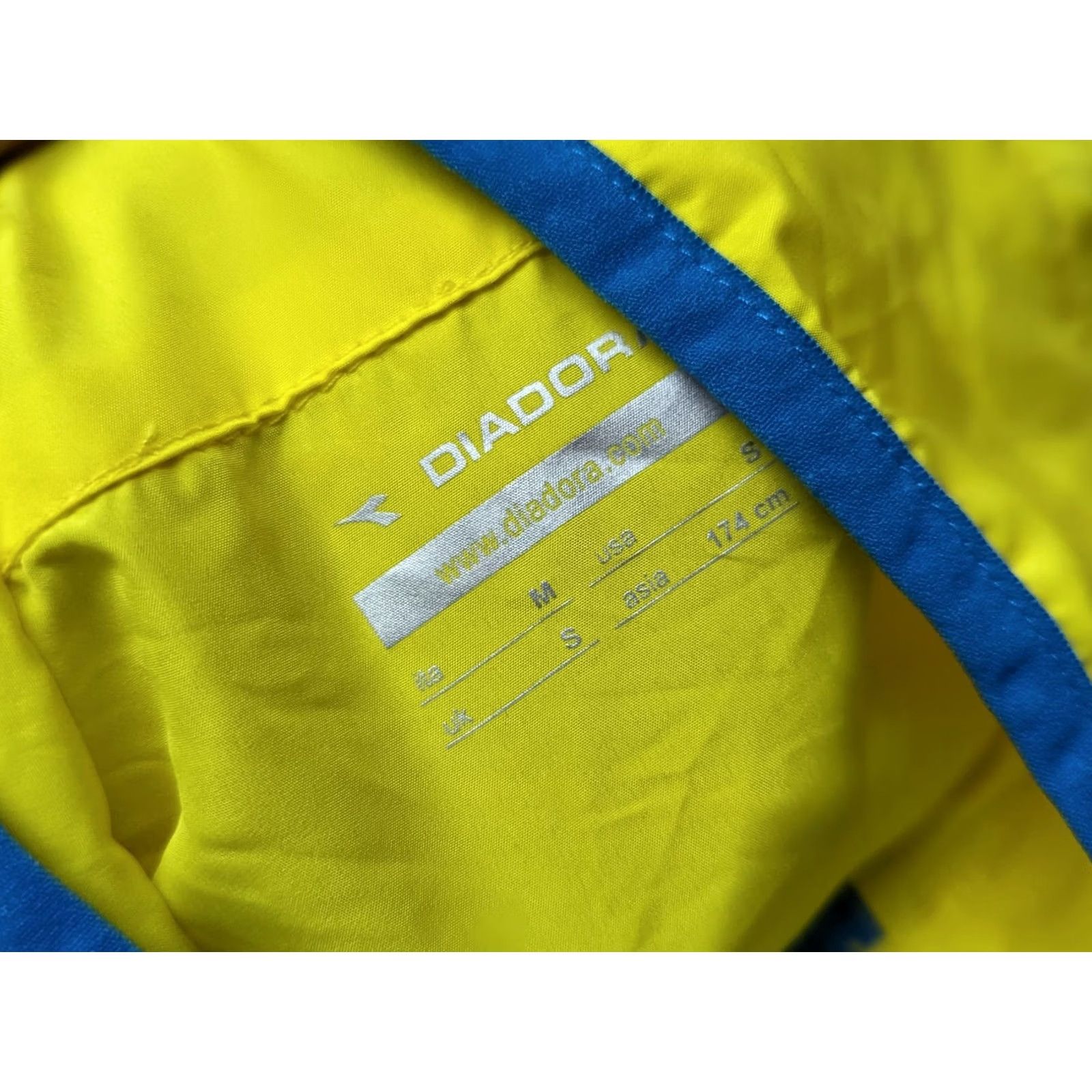 Diadora Diadora Windstopper Mens Jacket Medium Lightweight Full Zip Sport Yellow Windbreaker Mens Jacket Size US M / EU 48-50 / 2 - 7 Thumbnail