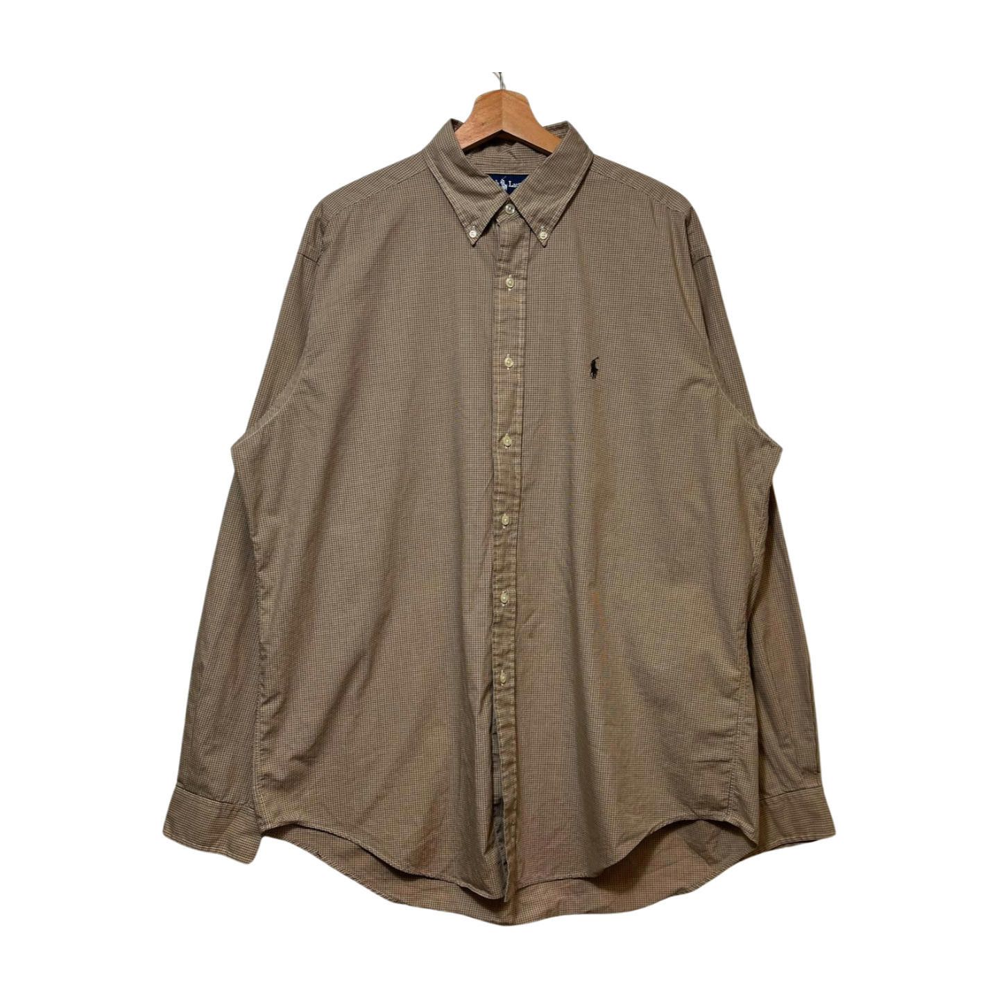 Polo Ralph Lauren × Vintage Vintage 90s Polo Ralph Lauren Grid Yarmouth Button Shirt XL Size US XL / EU 56 / 4 - 1 Thumbnail