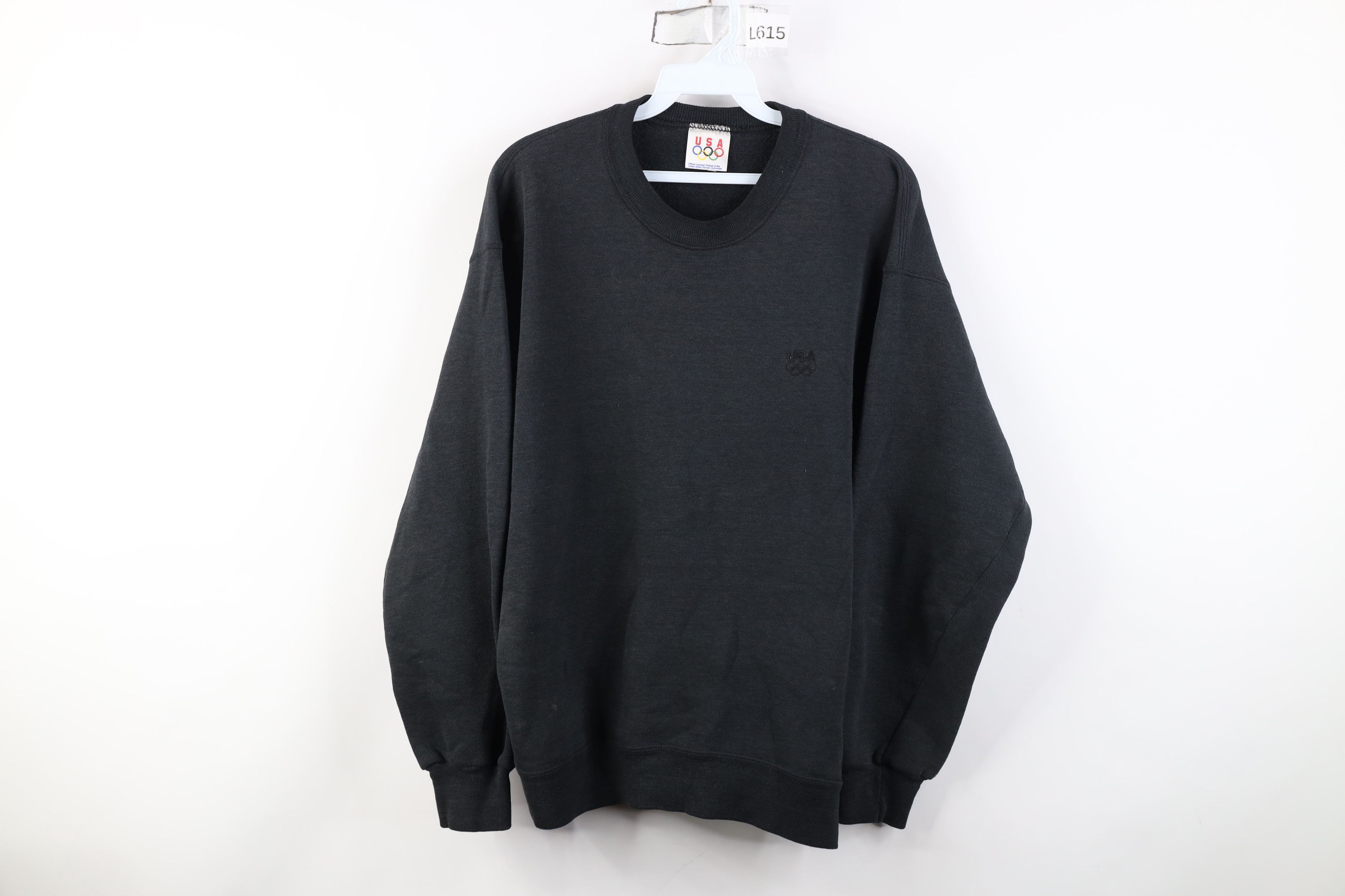 Vintage Vintage 90s USA Olympics Crewneck Sweatshirt Black USA Size US L / EU 52-54 / 3 - 1 Thumbnail