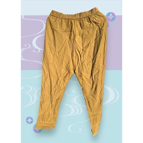 Zara NWT ZARA Woman Wide Leg High Rise Trousers Cuffed Khaki Size 27" / US 4 / IT 40 - 3 Thumbnail