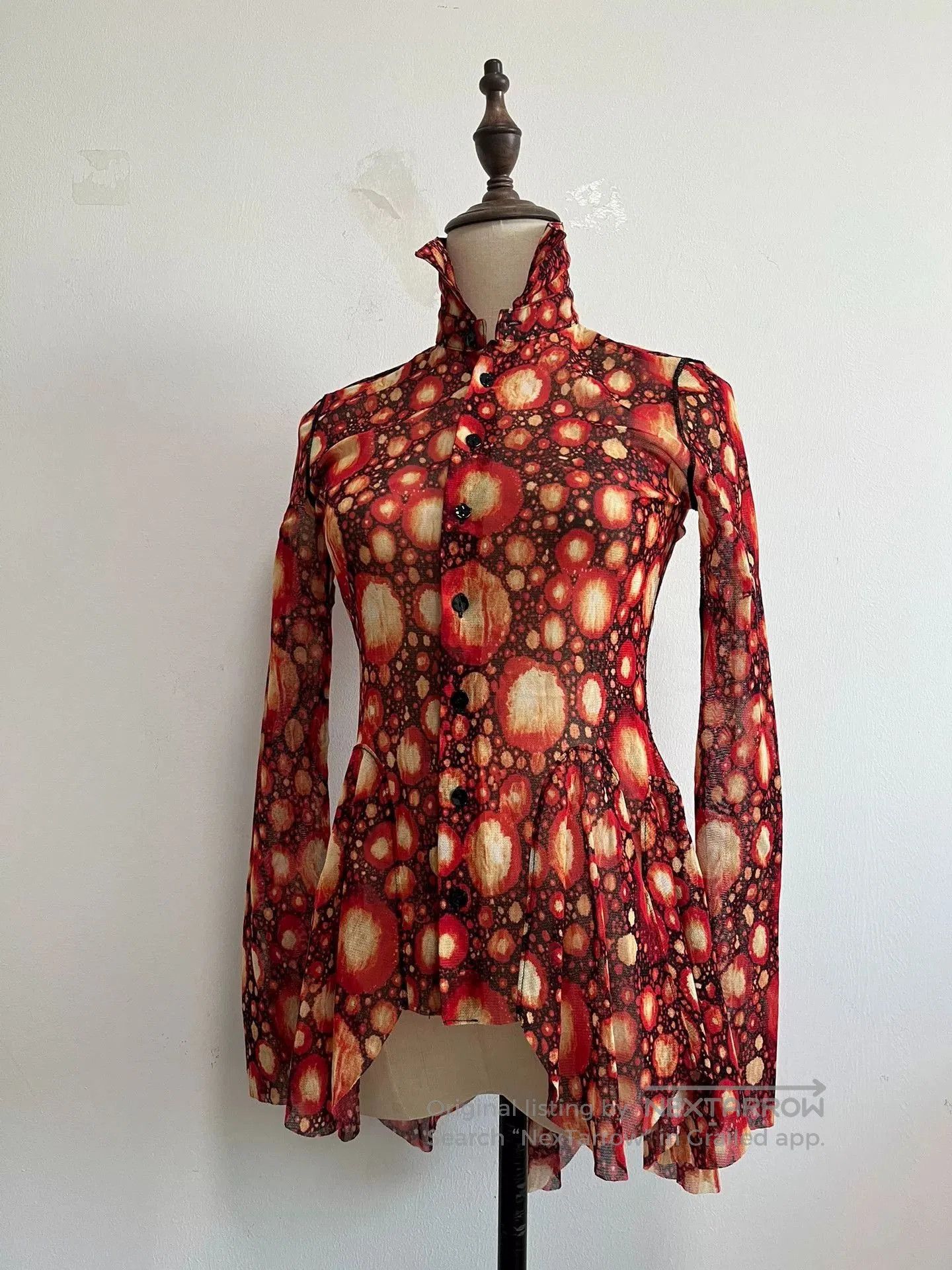Jean Paul Gaultier Jean Paul Gaultier Red Polka Dot Top. Size S / US 4 / IT 40 - 4 Thumbnail