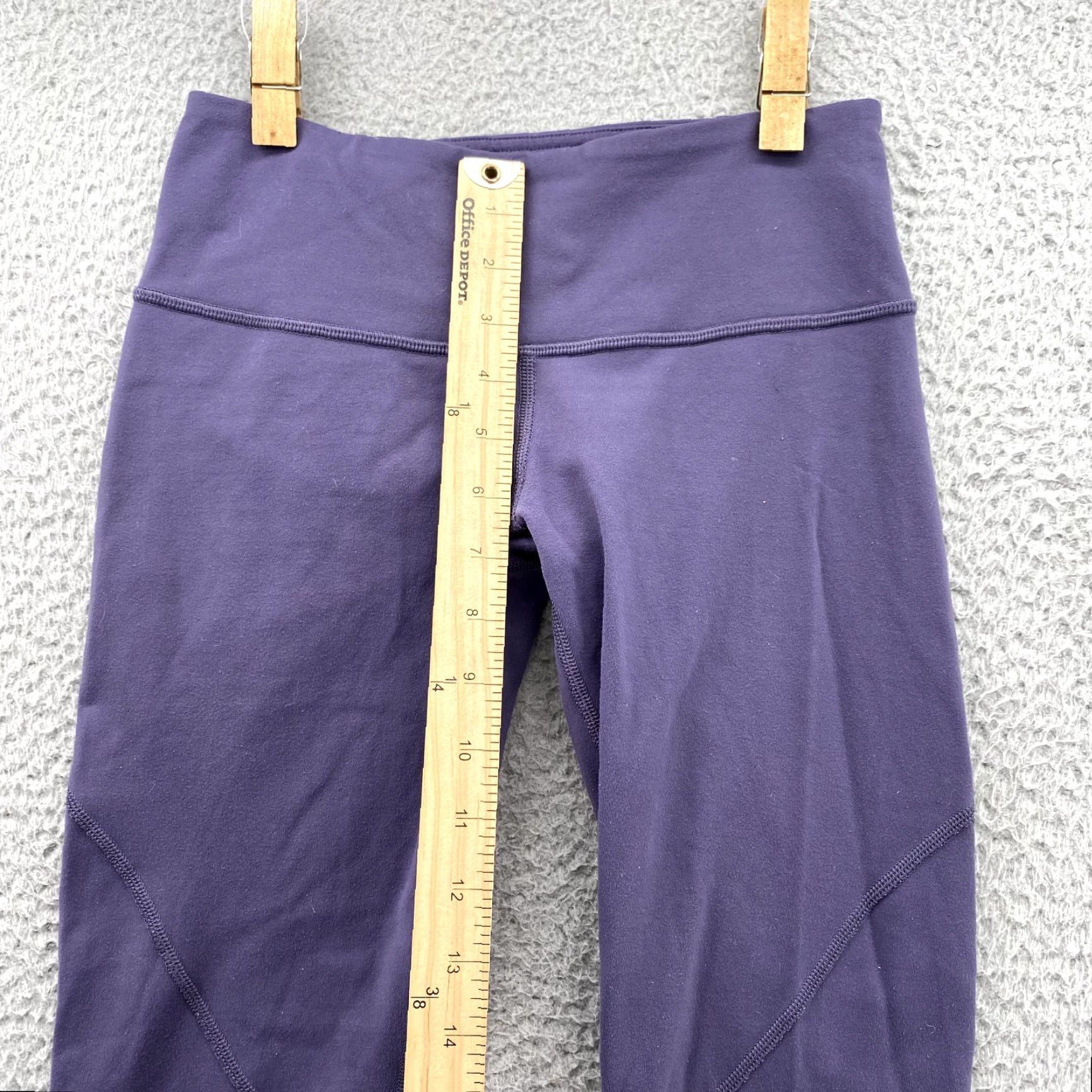 Lululemon Lululemon Leggings Women's 4 Purple Crop Low Rise Running Jogging Gym Athleisure Size 27" / US 4 / IT 40 - 6 Thumbnail