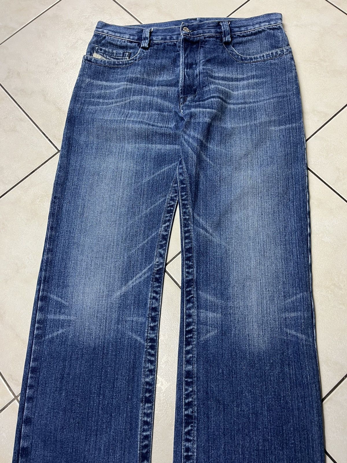 Diesel × Vintage Vintage Diesel Rivec y2k distressed jeans pants baggy washed Size US 33 - 4 Thumbnail