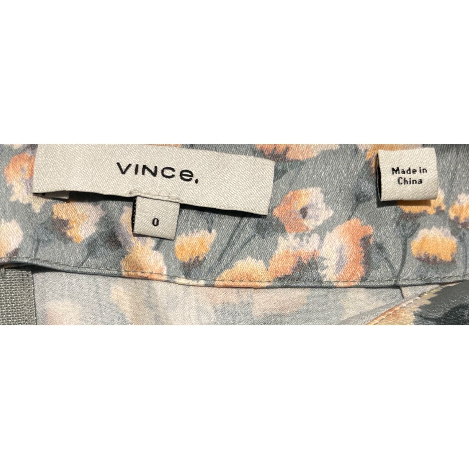 Vince Vince Skirt Midi A-Line Women's Multicolor Floral Satin Zip Draped Asymmetric Cascade High-Rise 0 N/A Size 25" / US 0 / IT 36 - 7 Thumbnail
