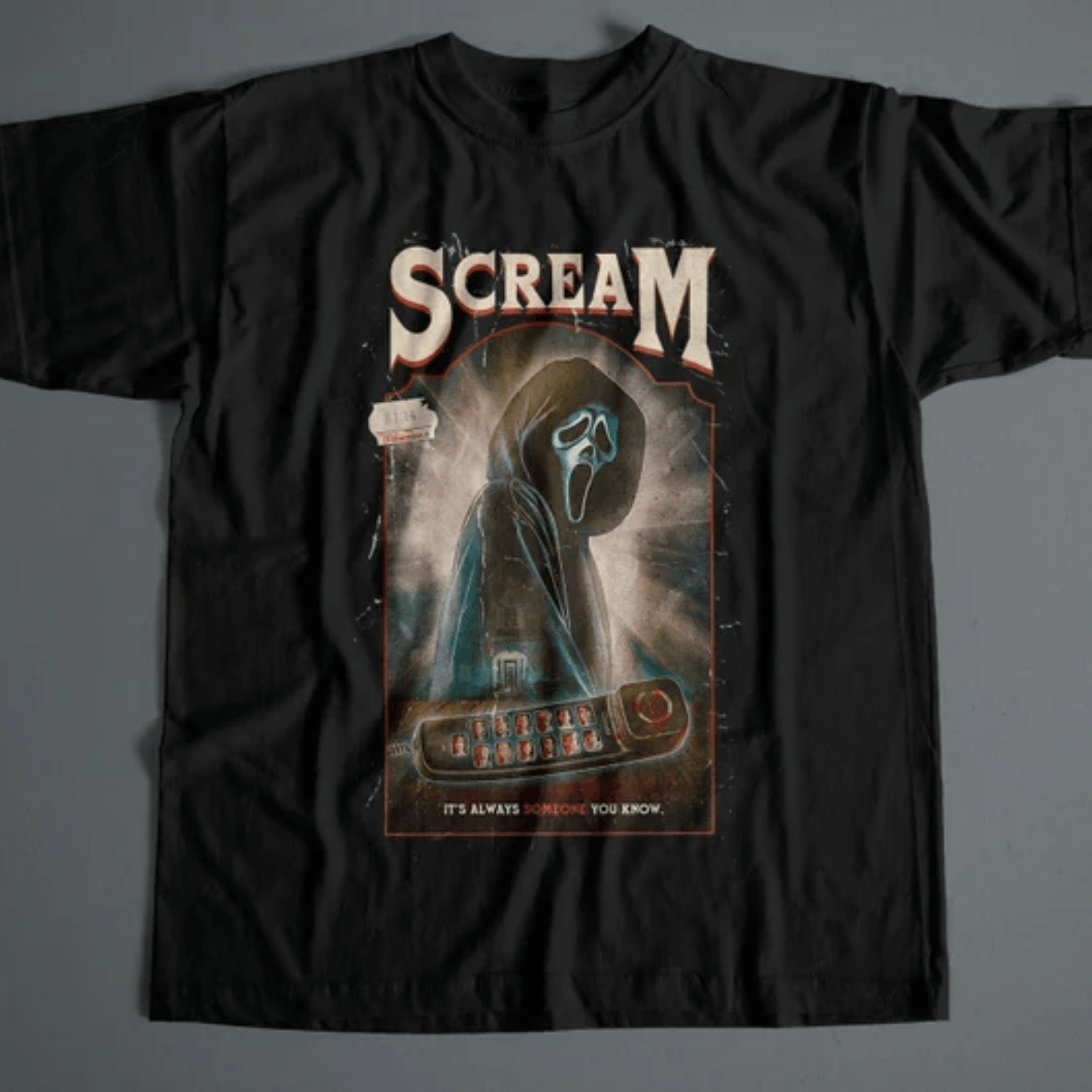 Vintage Scream Horror Tee, Halloween Shirt, Ghostface Shirt Size US L / EU 52-54 / 3 - 1 Thumbnail