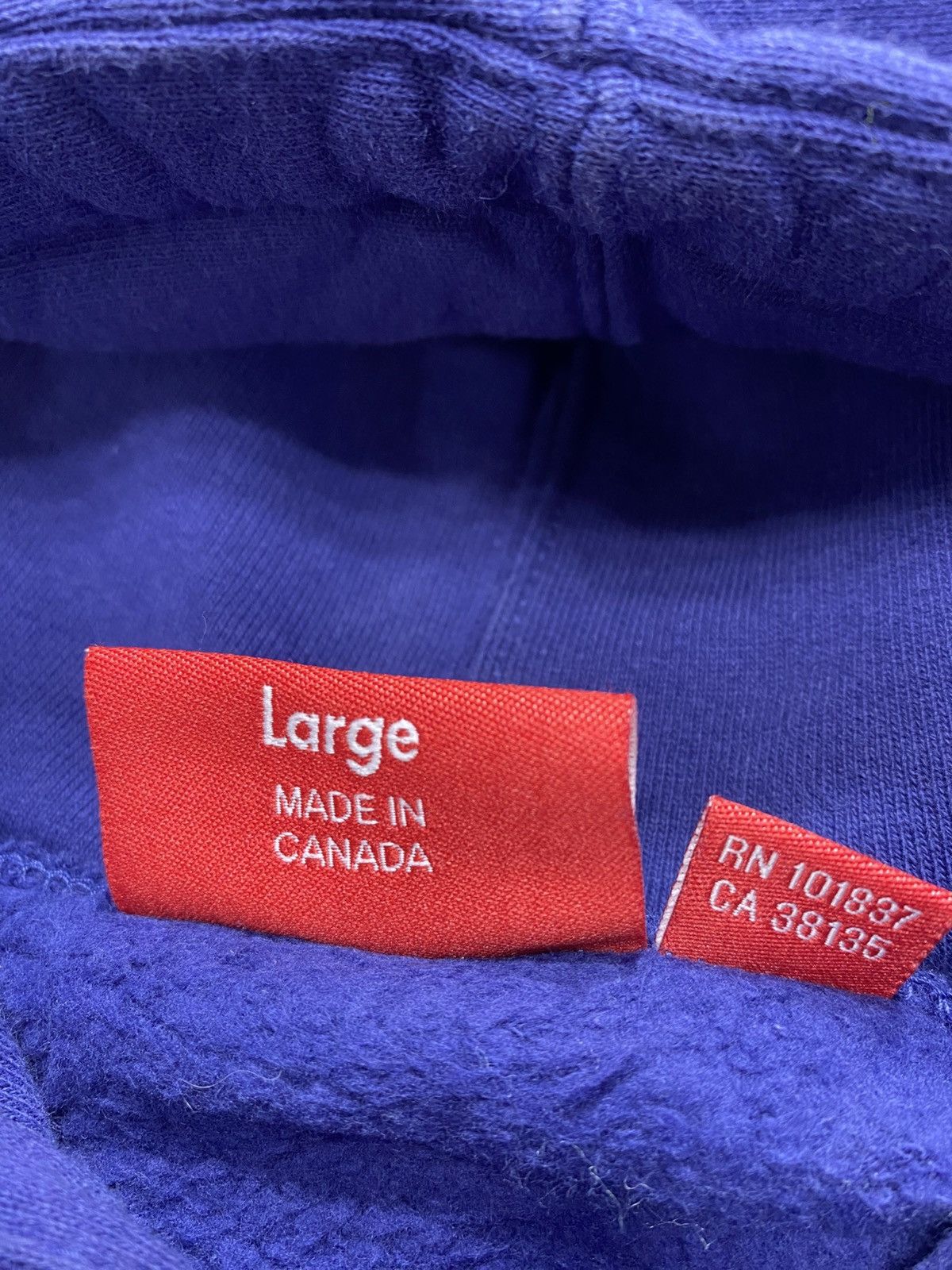 Supreme Supreme Don’t Care Hooded Sweatshirt Washed Navy (SS21) Size US L / EU 52-54 / 3 - 5 Thumbnail