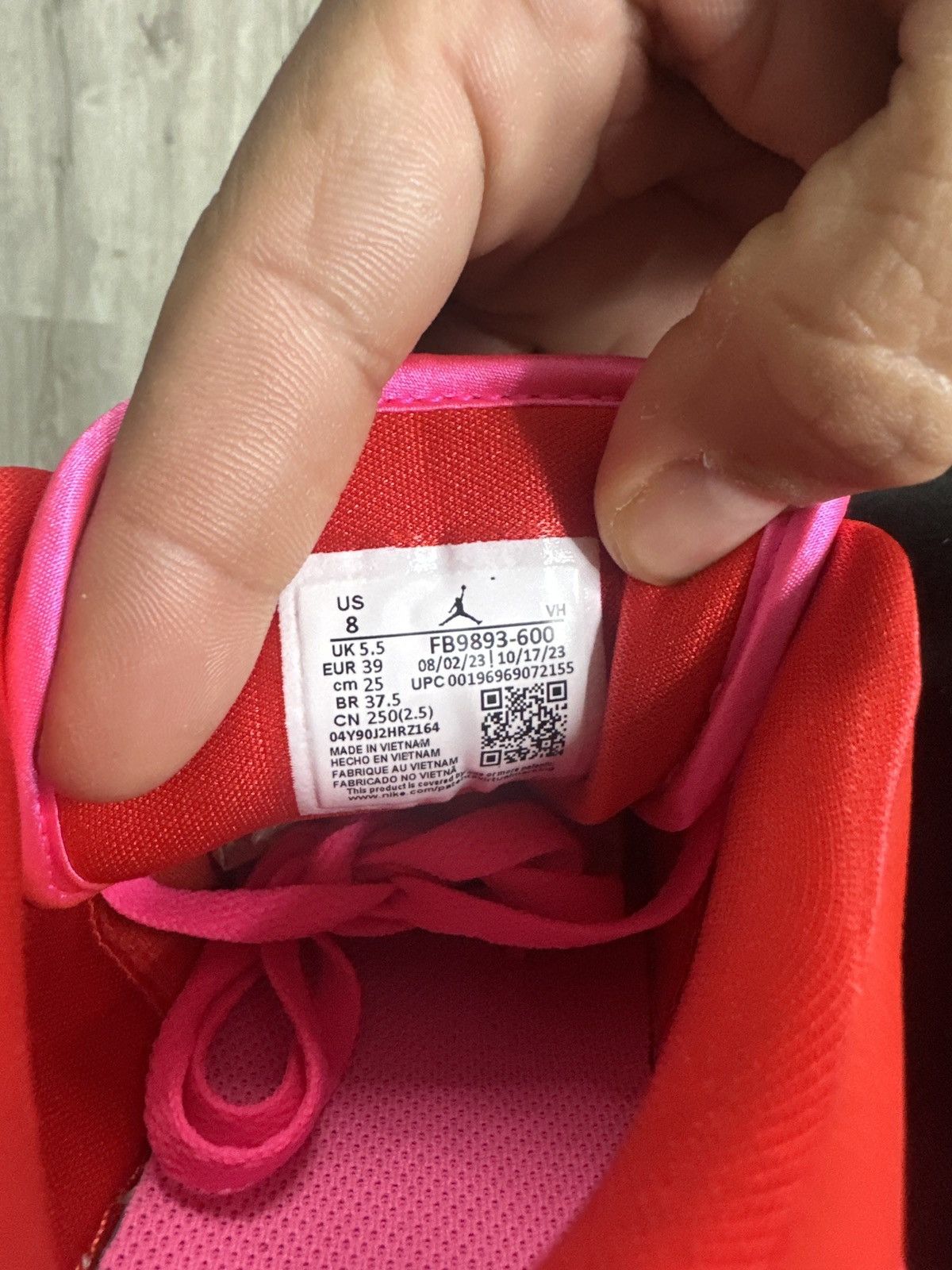 Nike Air Jordan 1 Low Pink Blas Size 8w/6.5y Size US 6.5 / EU 39-40 - 7 Thumbnail