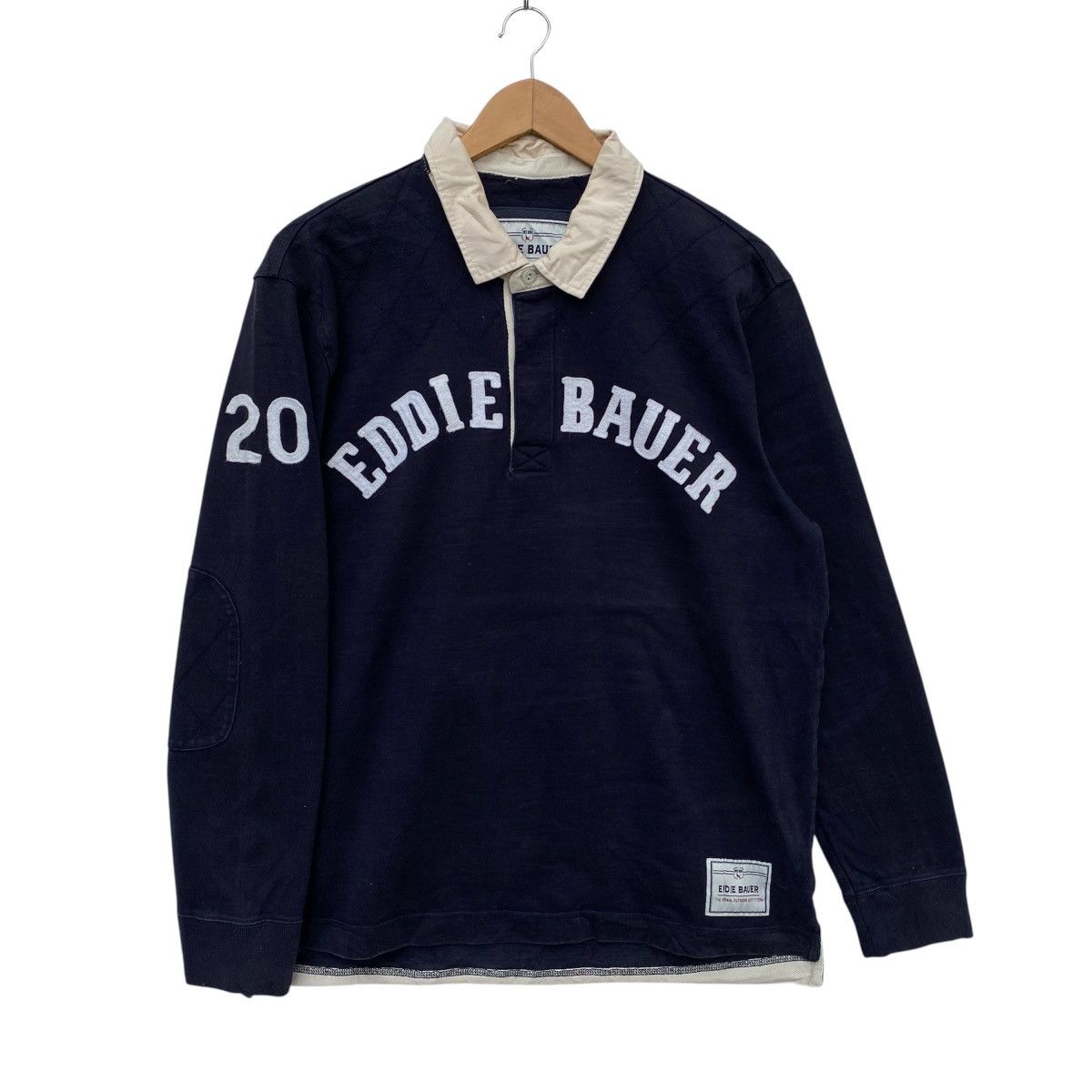 Eddie Bauer Vintage 90s Eddie Bauer Rugby Polo Shirt | 20 Spell Out | L Size US L / EU 52-54 / 3 - 1 Thumbnail