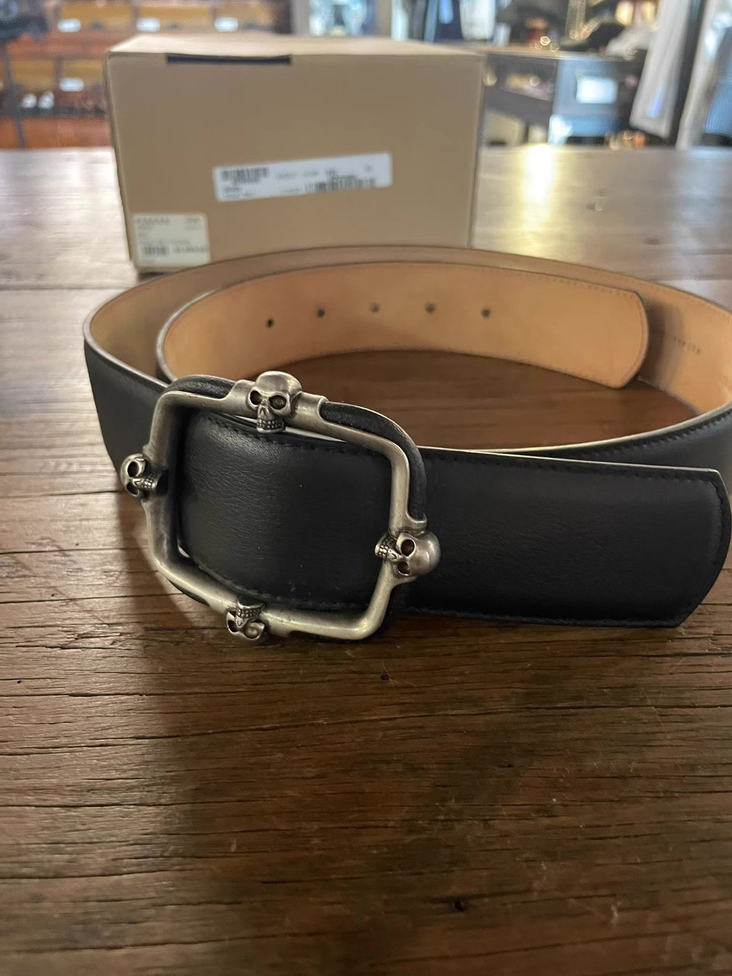 Alexander McQueen Alexander McQueen 16FW Four Skull Silver Buckle Belt。Ｑ25 Size ONE SIZE - 3 Thumbnail