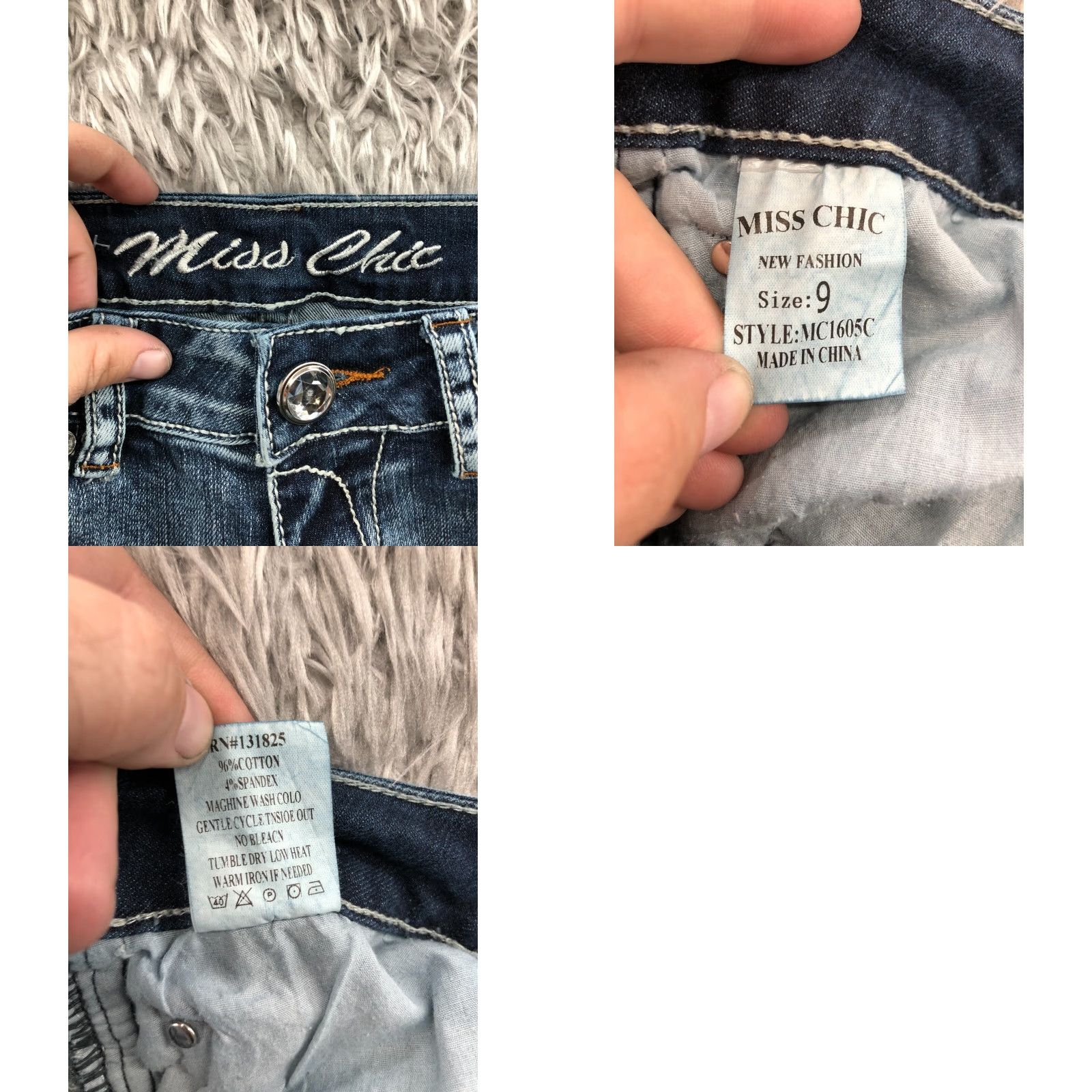 Vintage Miss Chic Jeans Bootcut Size 9 Juniors Mid Rise Dark Wash Blue Denim Women Regular 5-Pocket Stretch Columbia? Size 30" / US 8 / IT 44 - 9 Thumbnail
