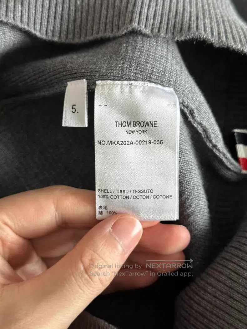 Thom Browne Thom Browne Grey Knit Sweater Size US XXL / EU 58 / 5 - 4 Thumbnail
