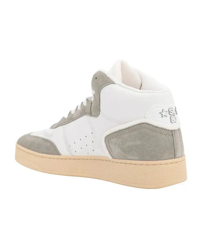 Saint Laurent Paris oc11z1125 SL/80 Sneakers in Leather And Suede White/Grey Size US 9 / EU 42 - 2 Thumbnail
