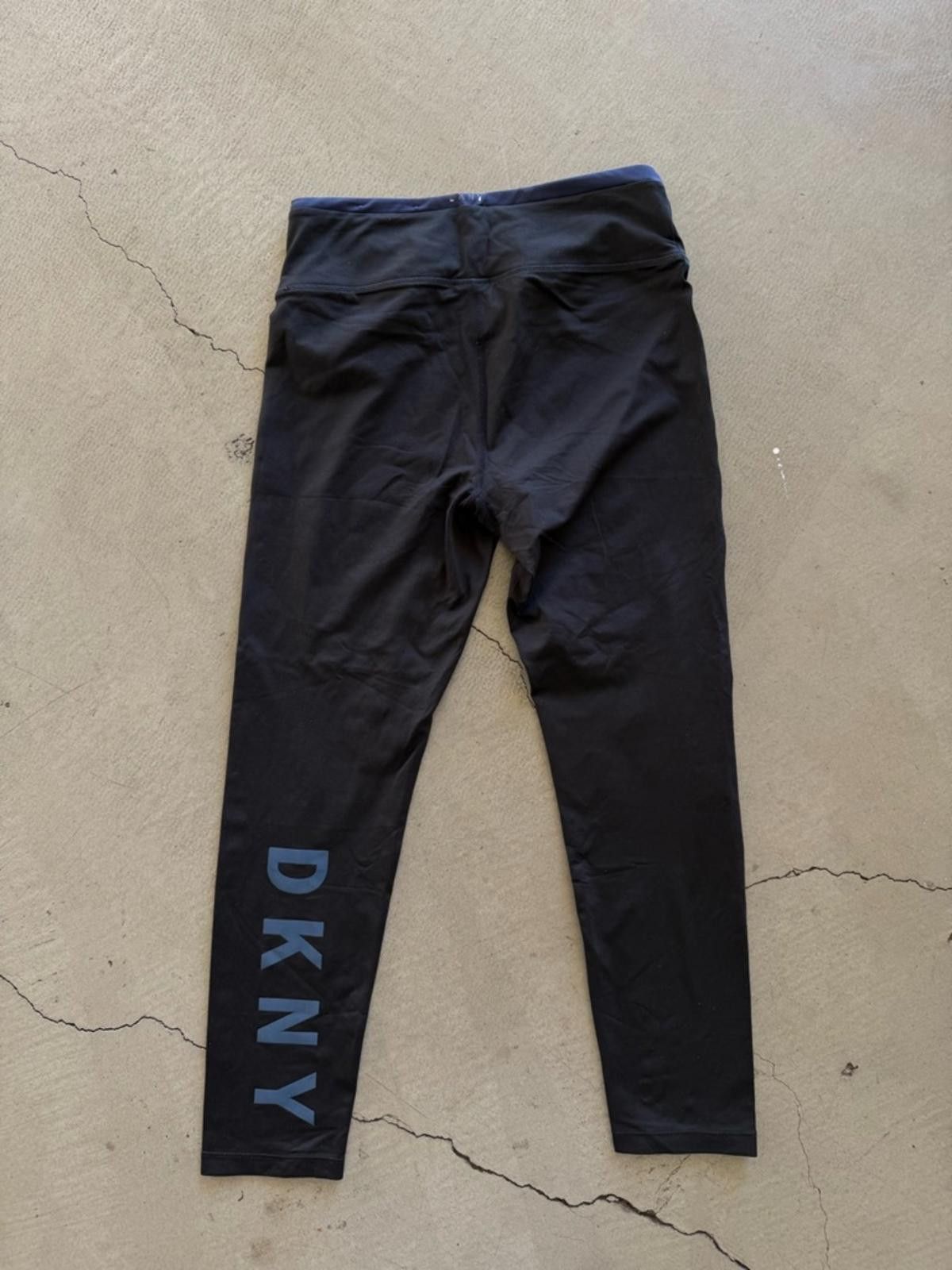 DKNY DKNY Sport / Logo Fitness High Rise Leggings / black Size 36" / US 14 / IT 50 - 3 Thumbnail