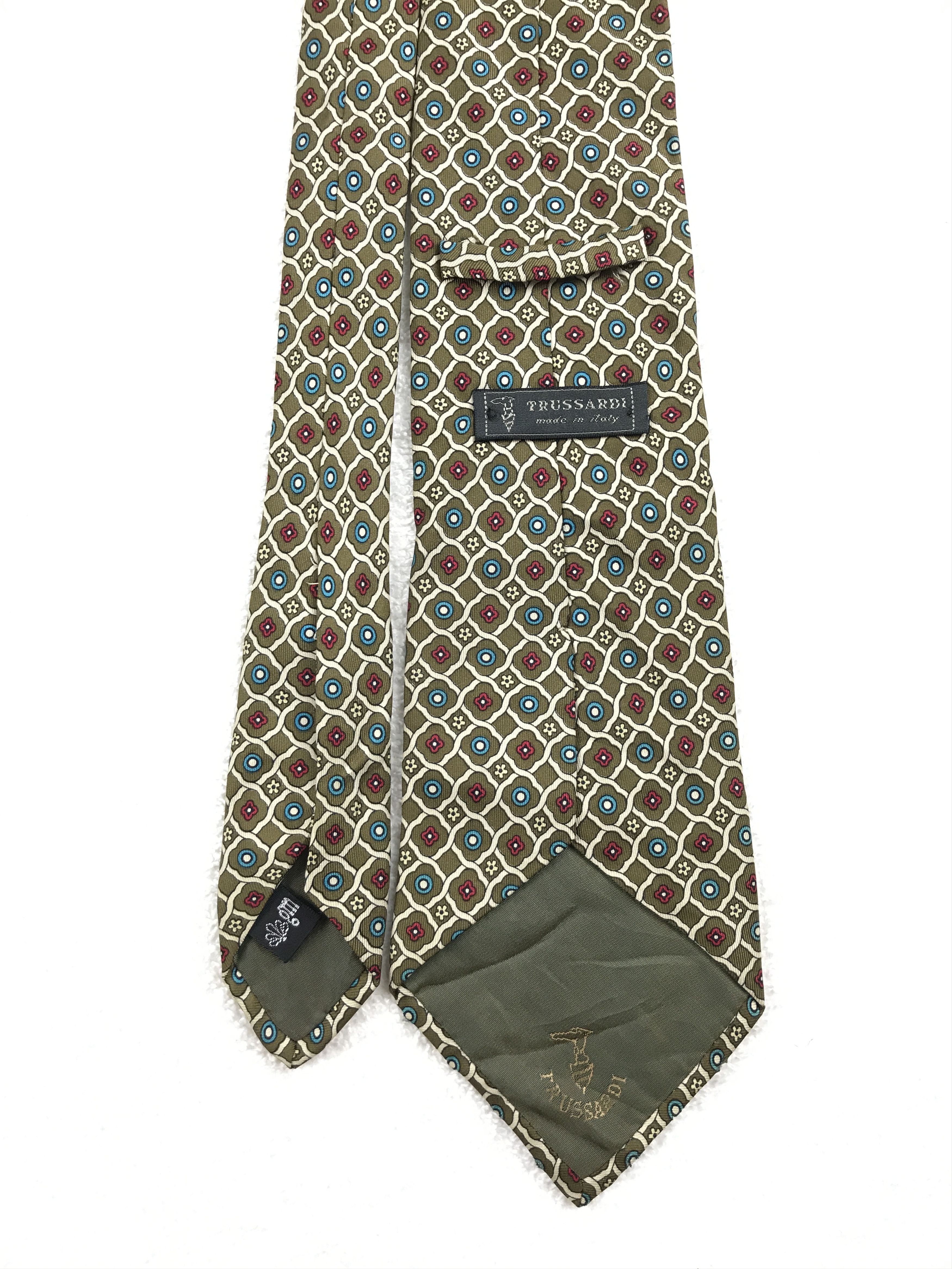 Trussardi × Vintage Vintage Trussardi Silk Necktie Size ONE SIZE - 4 Thumbnail