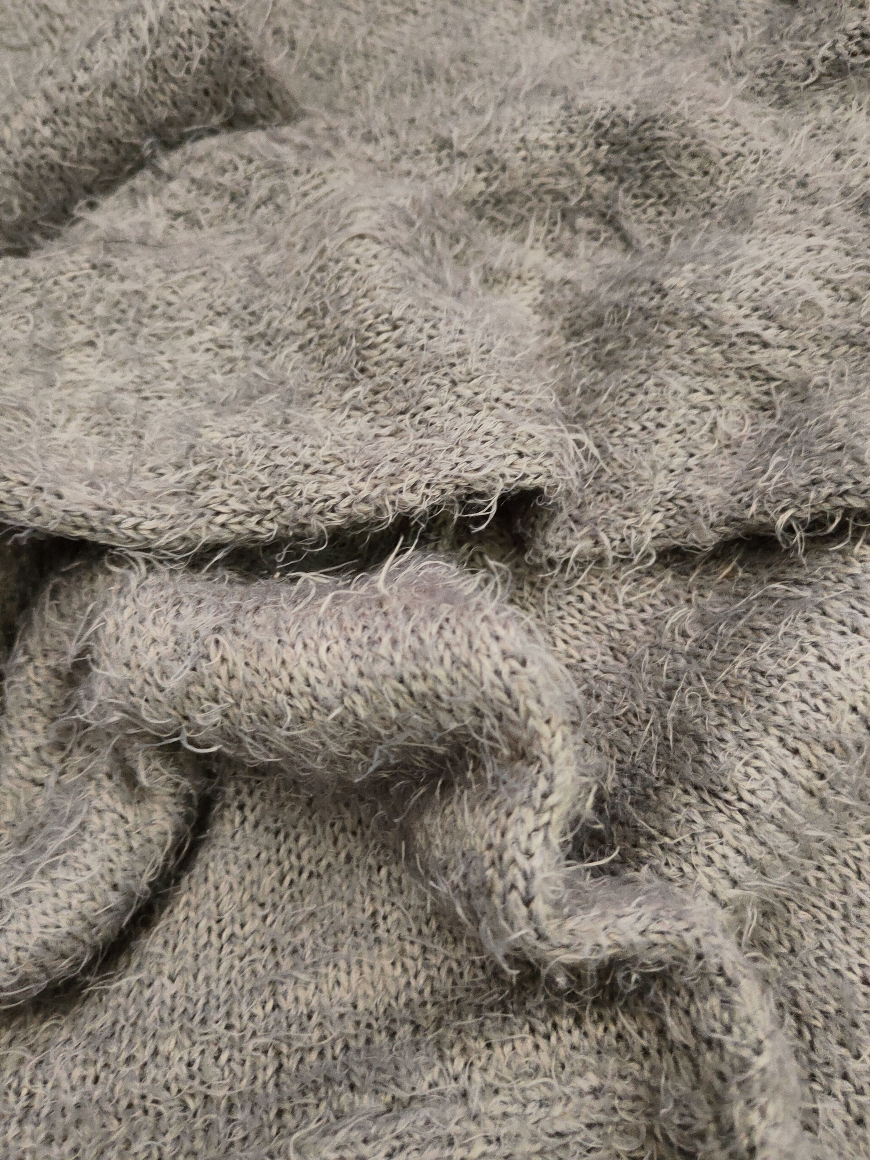 Japanese Brand DL L'espoir Dark Gray Fur Mohair Knitwear #46-490 Size M / US 6-8 / IT 42-44 - 11 Thumbnail