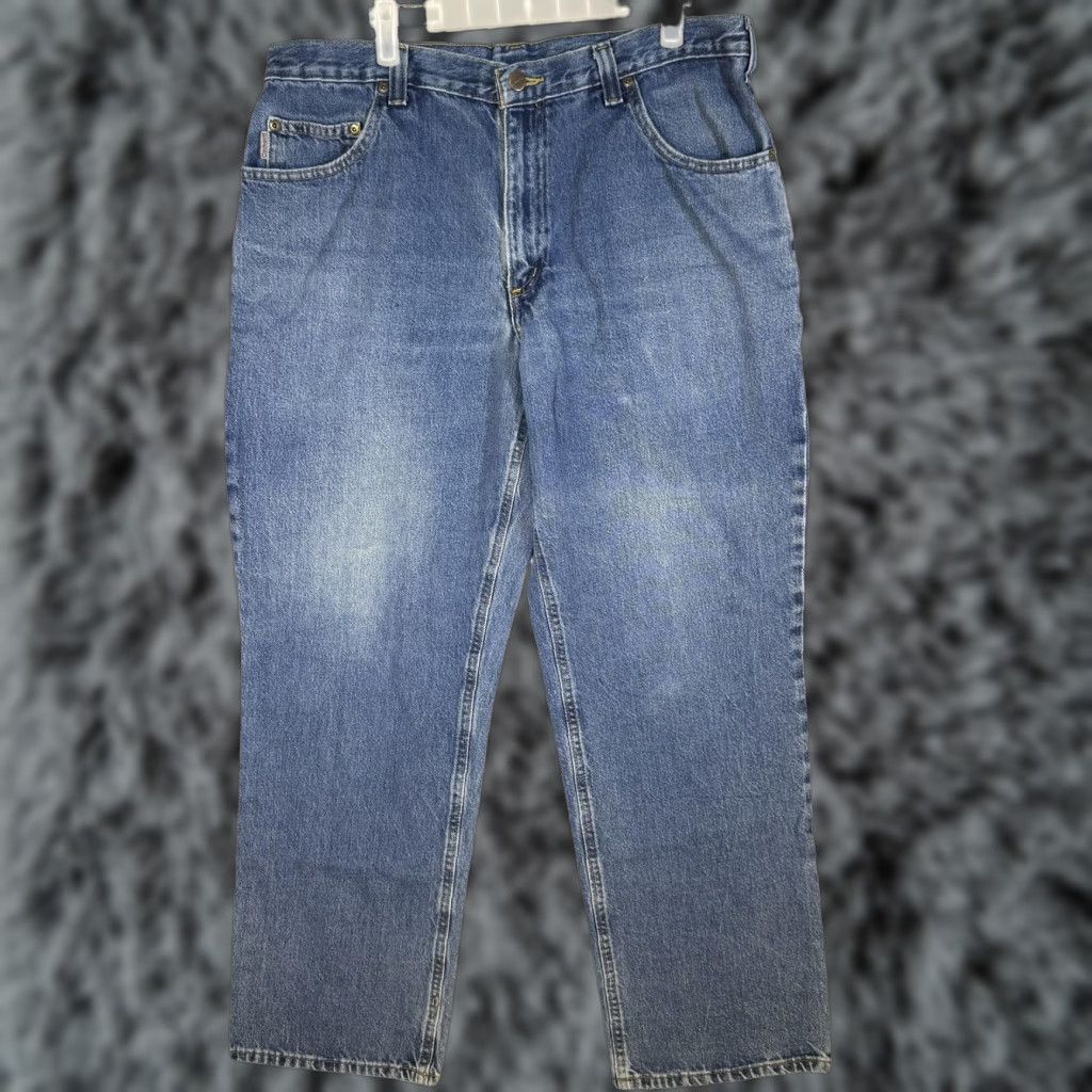 Carhartt VINTAGE Carhartt Jeans Mens 36x32 Blue Denim Relaxed Fit Straight Leg 90s Mens Jeans Size US 36 / EU 52 - 1 Thumbnail