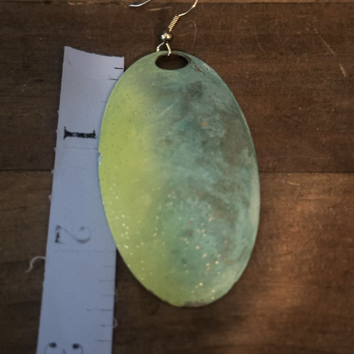 Other Large yellow and turquoise oval dangle earrings Size ONE SIZE - 5 Thumbnail