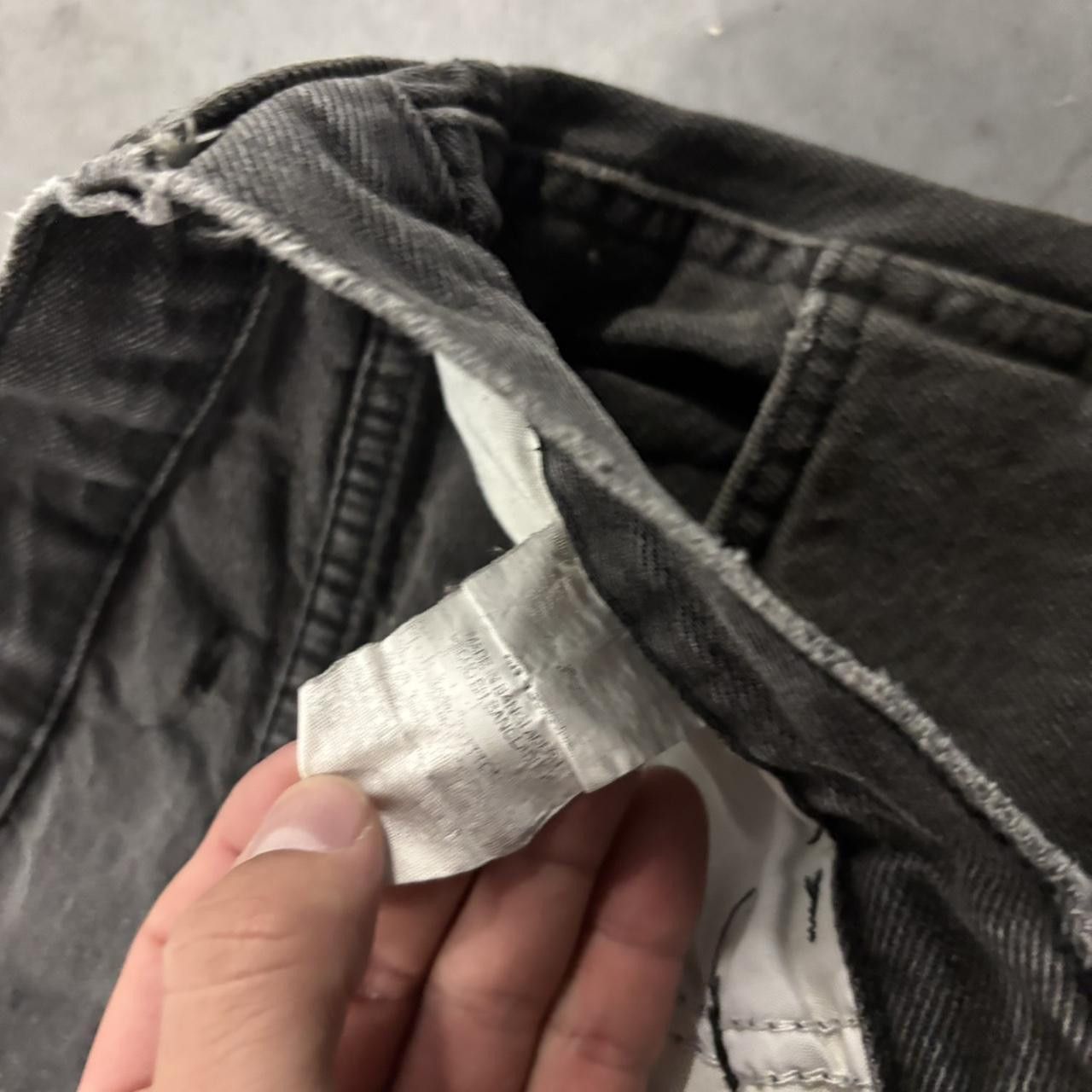 Vintage Crazy Vintage Y2K/2000s Grunge Faded Black Denim Jeans! 33x30 Size US 33 - 8 Thumbnail