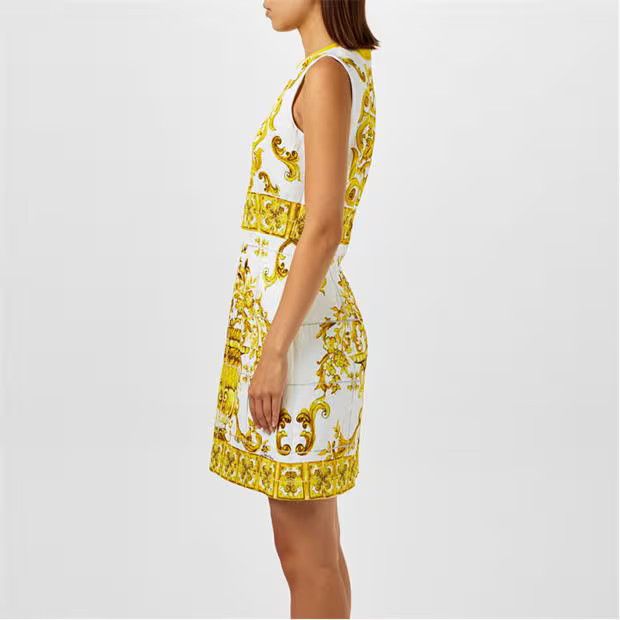 Dolce & Gabbana o1g2r1mq1024 Mini Dresses in White & Gold Size M / US 6-8 / IT 42-44 - 4 Thumbnail