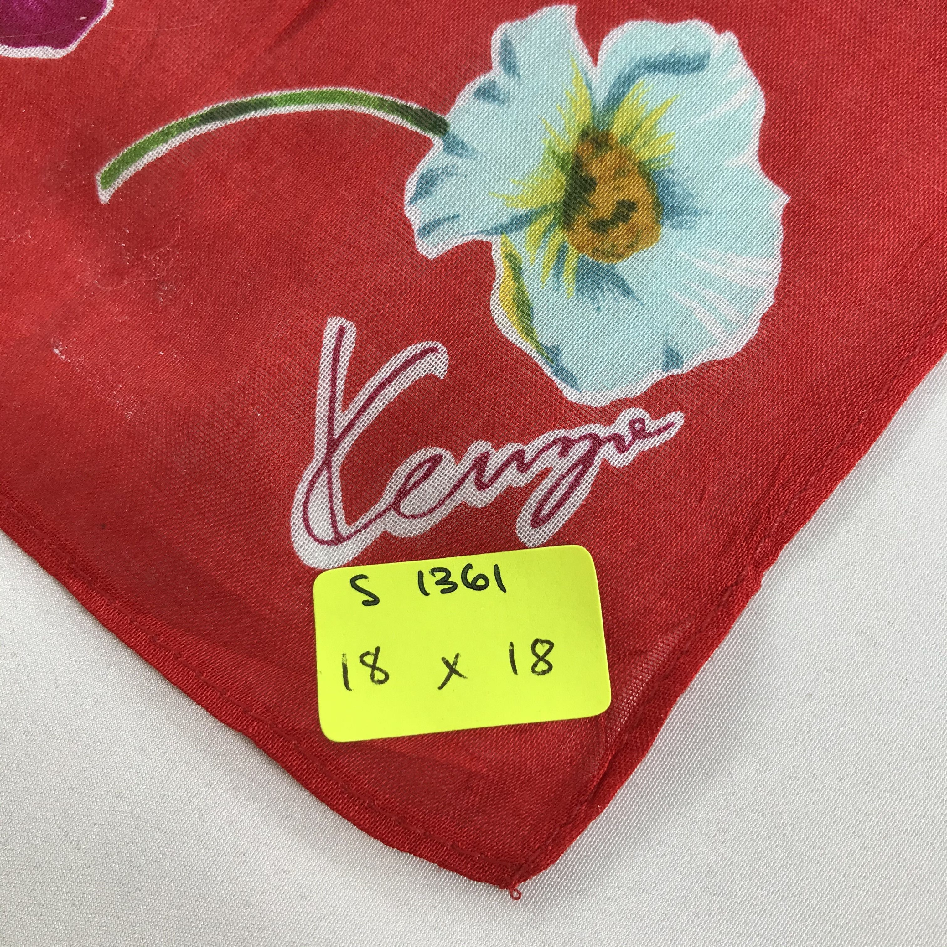 Kenzo × Vintage Kenzo Bandana / Handkerchief / Neckerchief - S1361 Size ONE SIZE - 5 Thumbnail