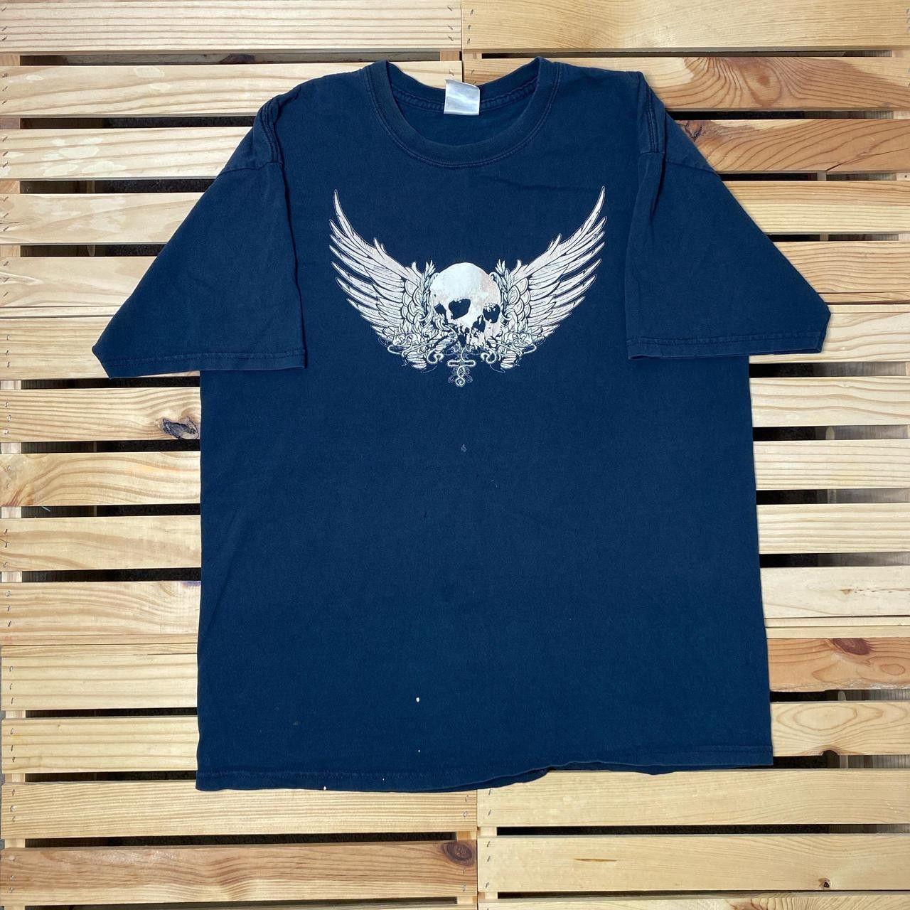 Gildan Skull & Wings Black Y2K Tee Size Large Size US L / EU 52-54 / 3 - 1 Thumbnail