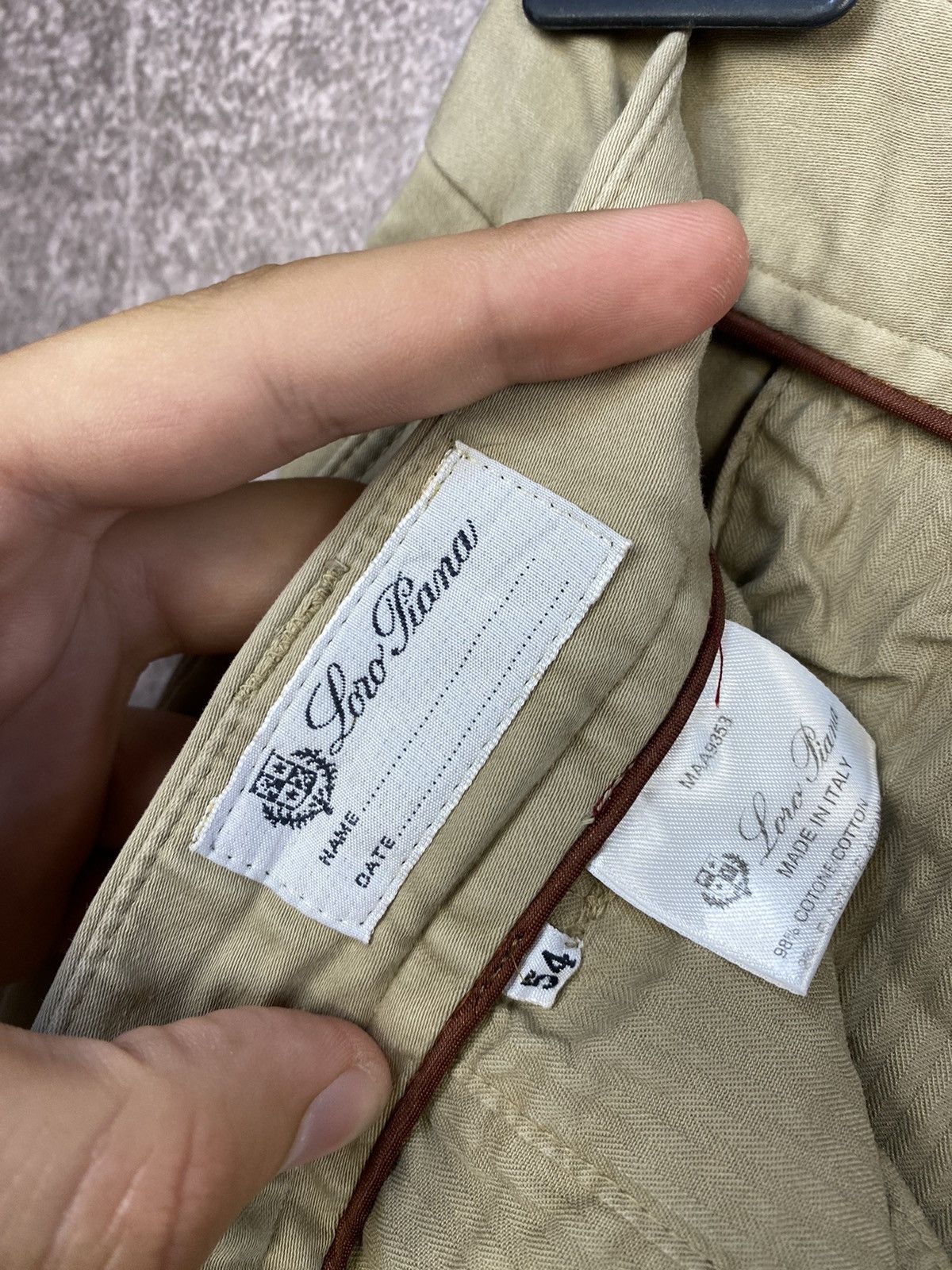 Loro Piana LORO PIANA Pants Chino Cotton Navy Men’s Size US 38 / EU 54 - 8 Thumbnail