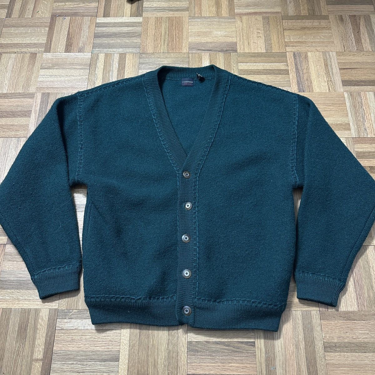 Structure Vintage Structure wool cardigan sweater Size US S / EU 44-46 / 1 - 1 Thumbnail