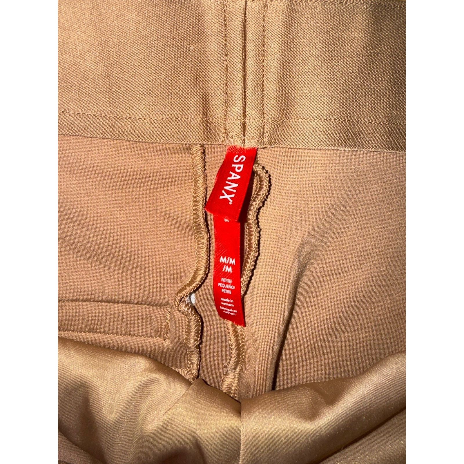 Spanx SPANX Perfect Pant Ponte Button Front Wide Leg Tan M Size 28" / US 6 / IT 42 - 4 Thumbnail