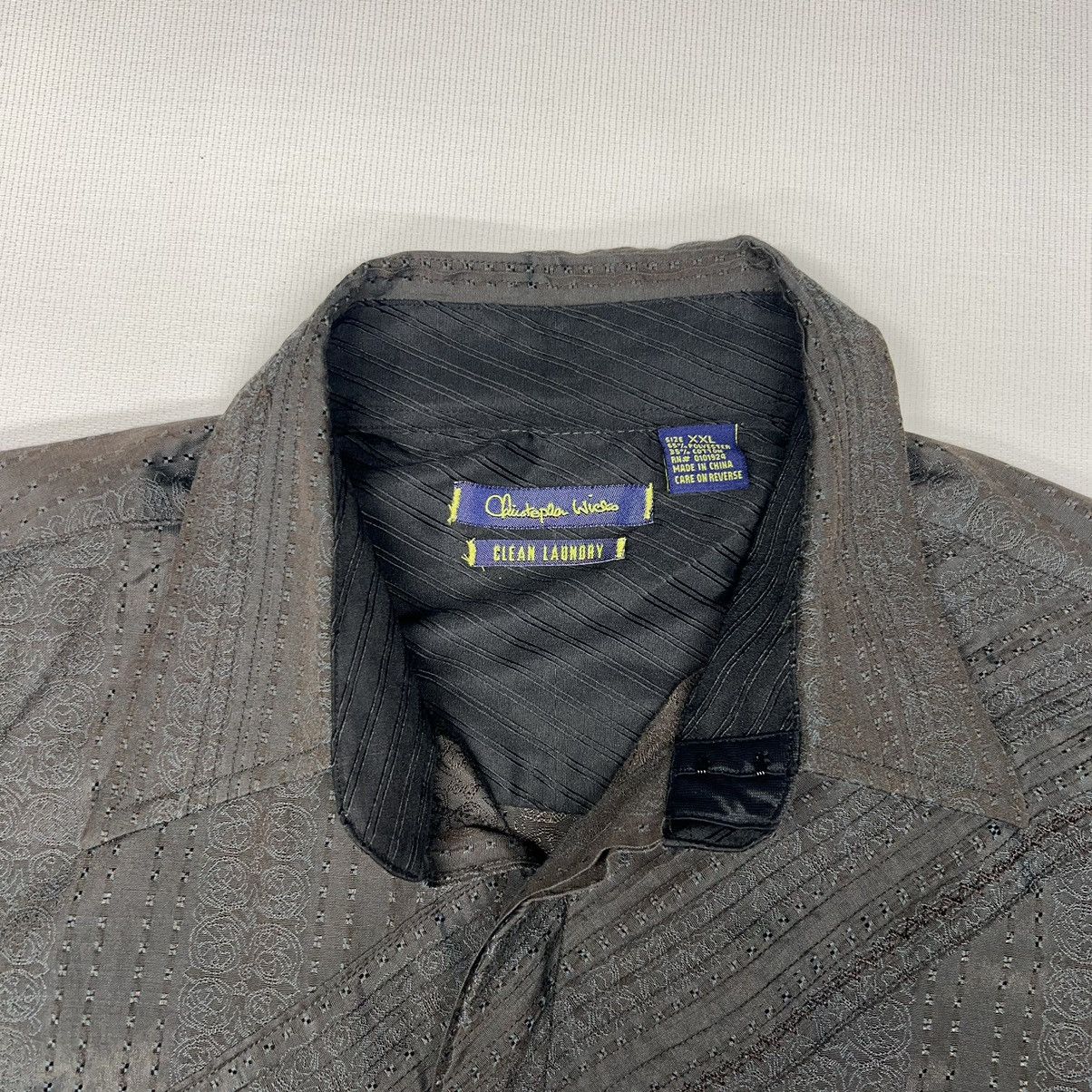 English Laundry English Laundry Christopher Wicks Shirt Brown Embroidered Size US XXL / EU 58 / 5 - 6 Thumbnail