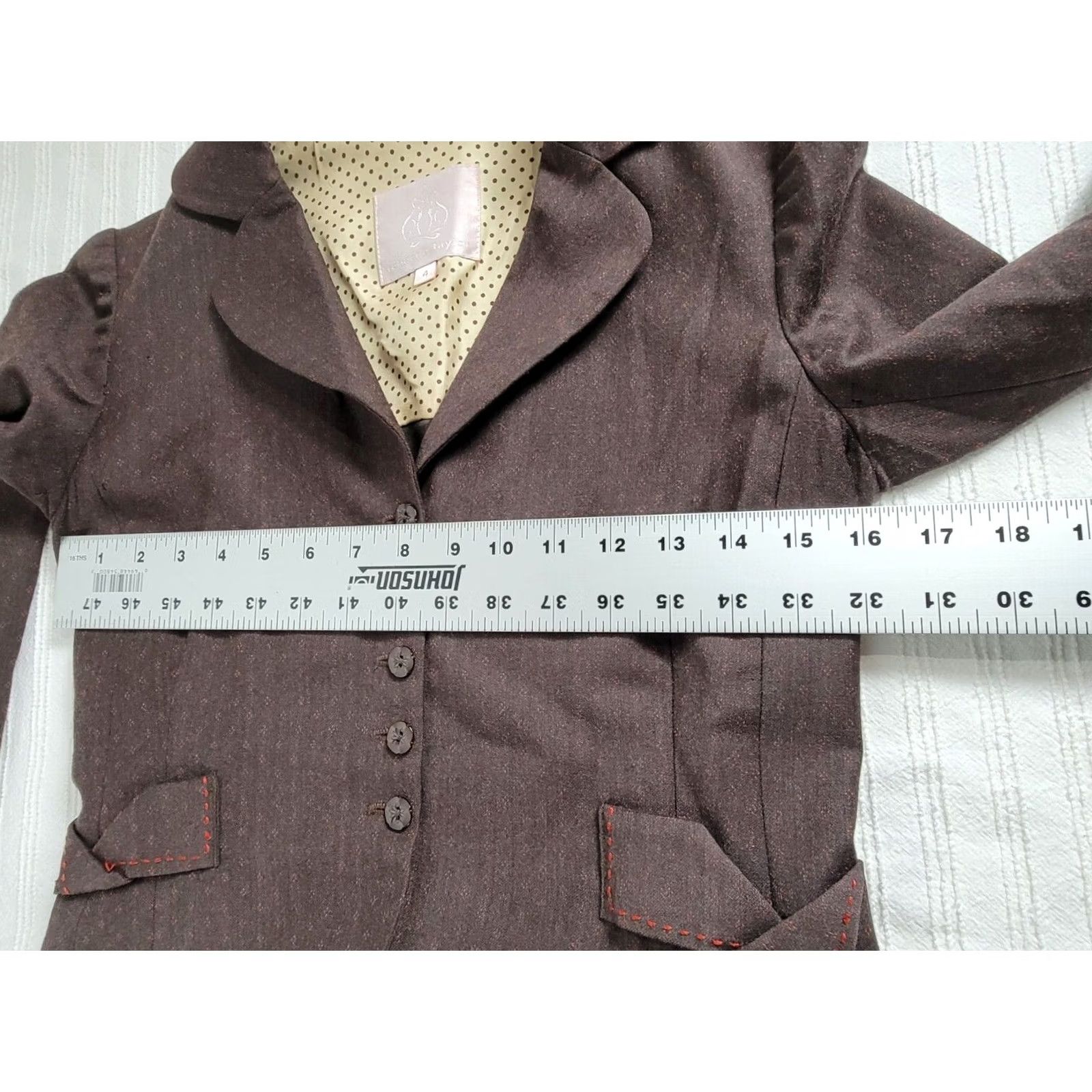 Rebecca Taylor Rebecca Taylor Brown Pinstripe Blazer Women’s Wool Jacket Size 4 Career Blazer Women’s Regular XS? Size S / US 4 / IT 40 - 7 Thumbnail
