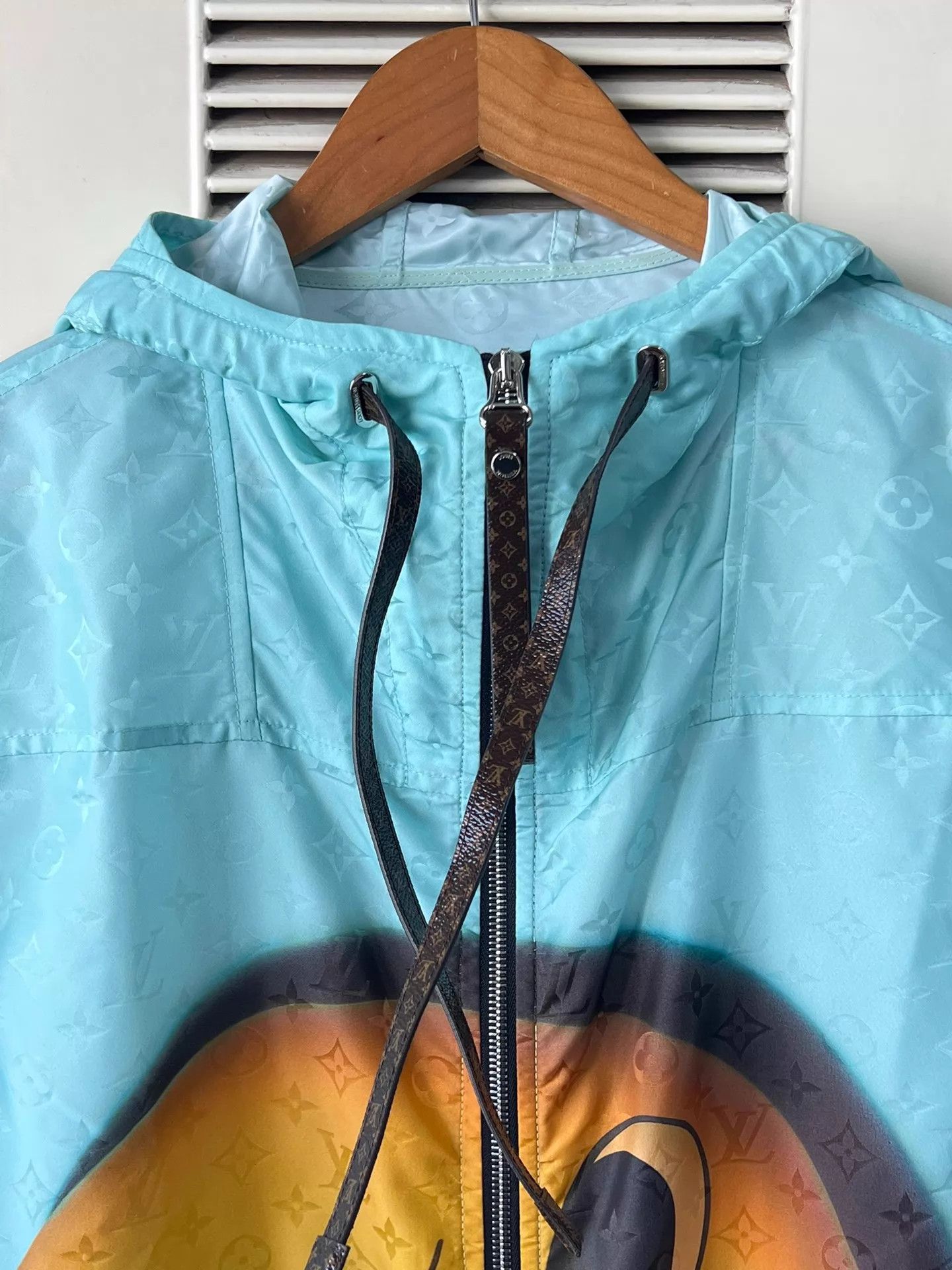 Louis Vuitton LV x B.Duck Hooded Jacket Blue Base LV Print 34 Near New Size XS / US 0-2 / IT 36-38 - 3 Thumbnail