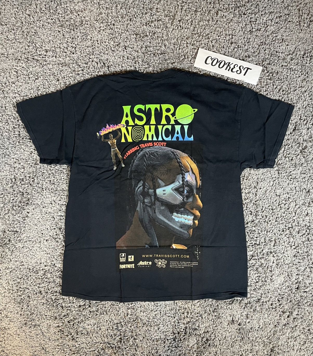 Travis Scott Travis Scott x Fortnite Sicko Event Astronomical Tee Black Size US L / EU 52-54 / 3 - 7 Thumbnail