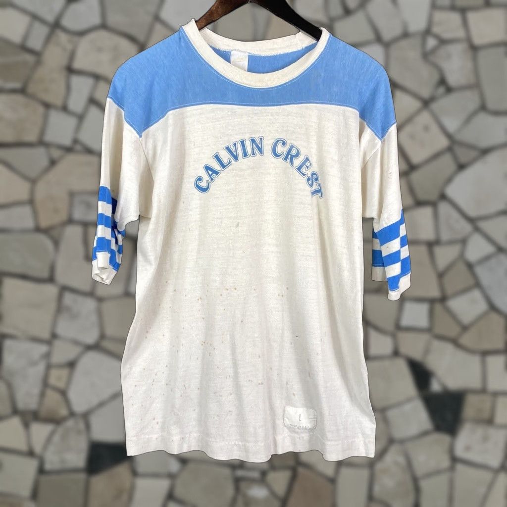 Vintage VINTAGE 1970s Calvin Crest Summer Camp T-shirt Large L Shirt Mens Obscure? Size US L / EU 52-54 / 3 - 1 Thumbnail