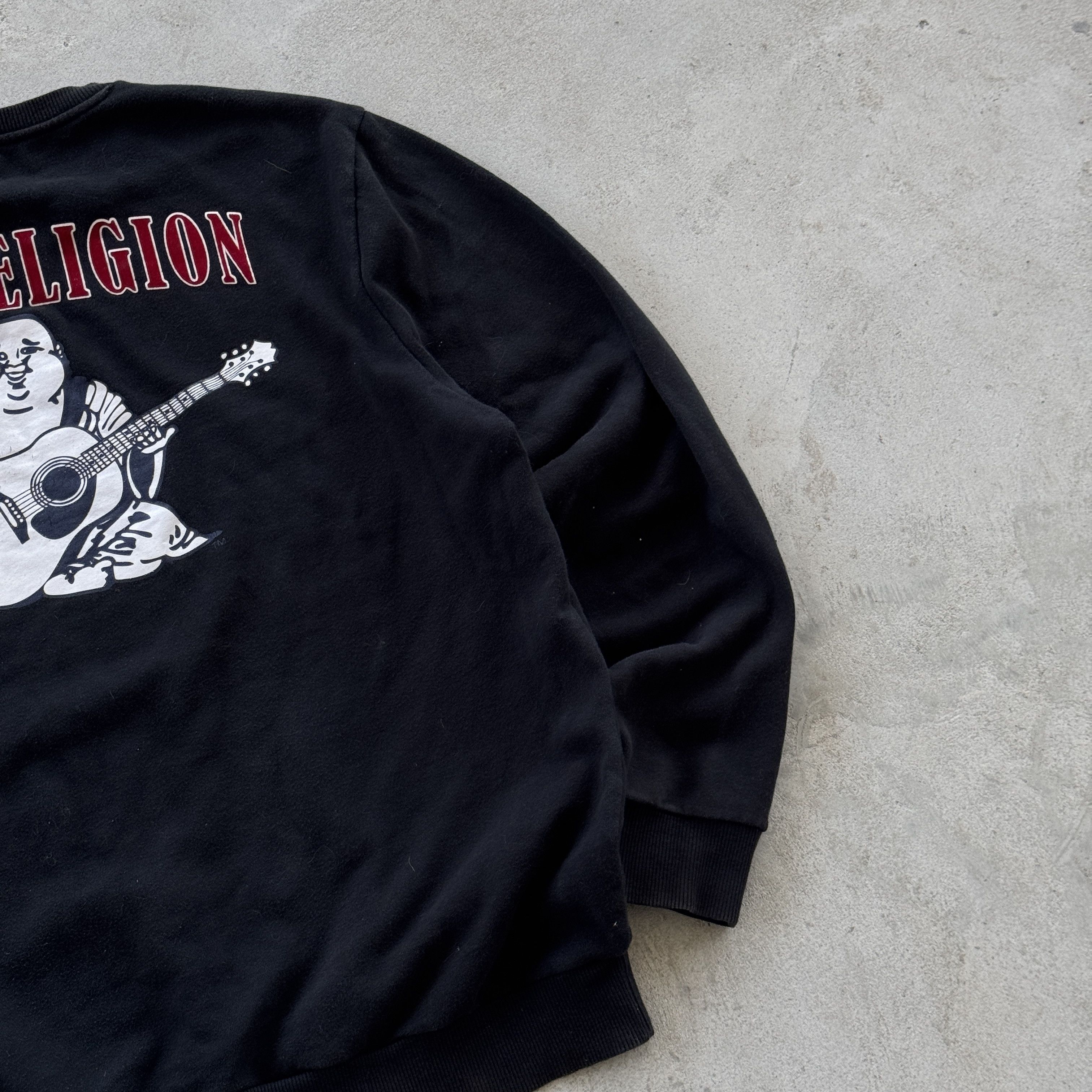 True Religion True Religion Black Sweatshirt XL Buddha Back Logo Size US XL / EU 56 / 4 - 3 Thumbnail