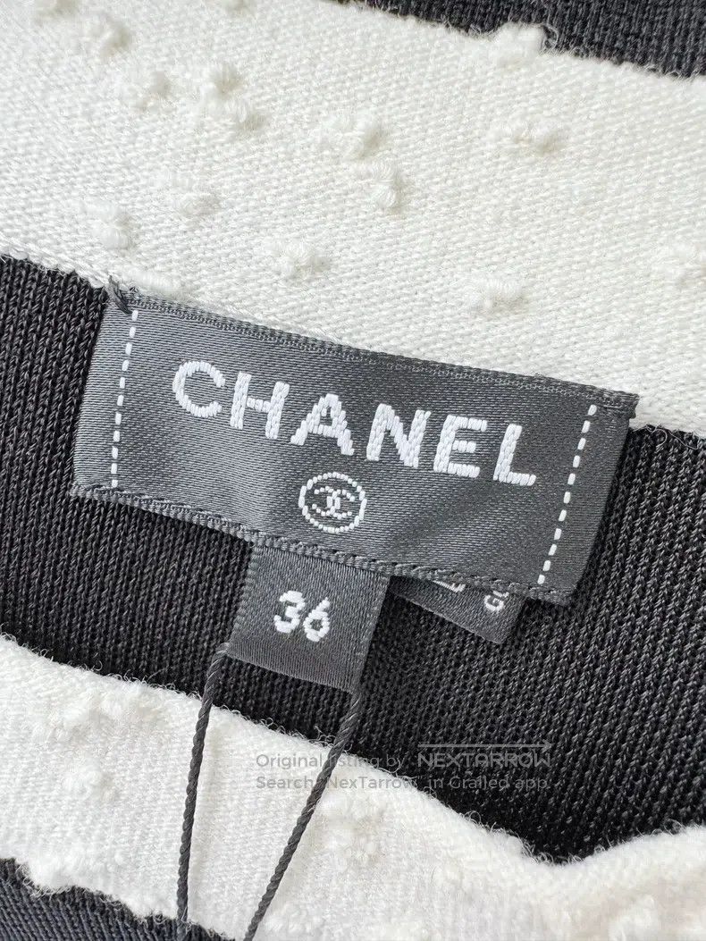 Chanel Chanel 25A black patchwork short-sleeved dress Size XS / US 0-2 / IT 36-38 - 5 Thumbnail