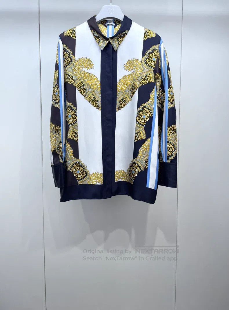 Hermes Hermes Printed Silk Shirt Size M / US 6-8 / IT 42-44 - 1 Thumbnail