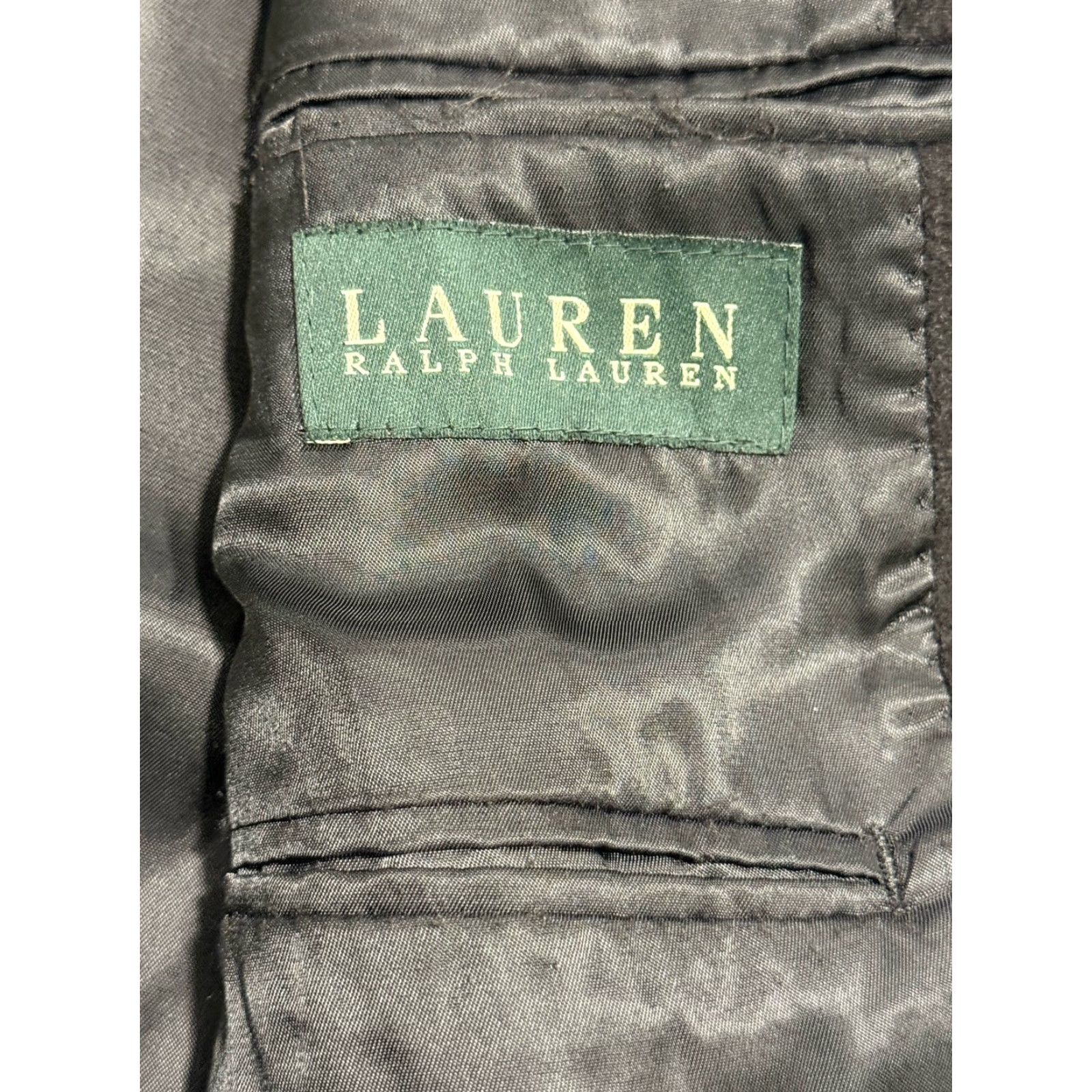 Ralph Lauren Ralph Lauren Blazer Mens 46L Black Camel Hair Two-Button Notch Lapel Sport Coat Jacket Size 46R - 7 Thumbnail