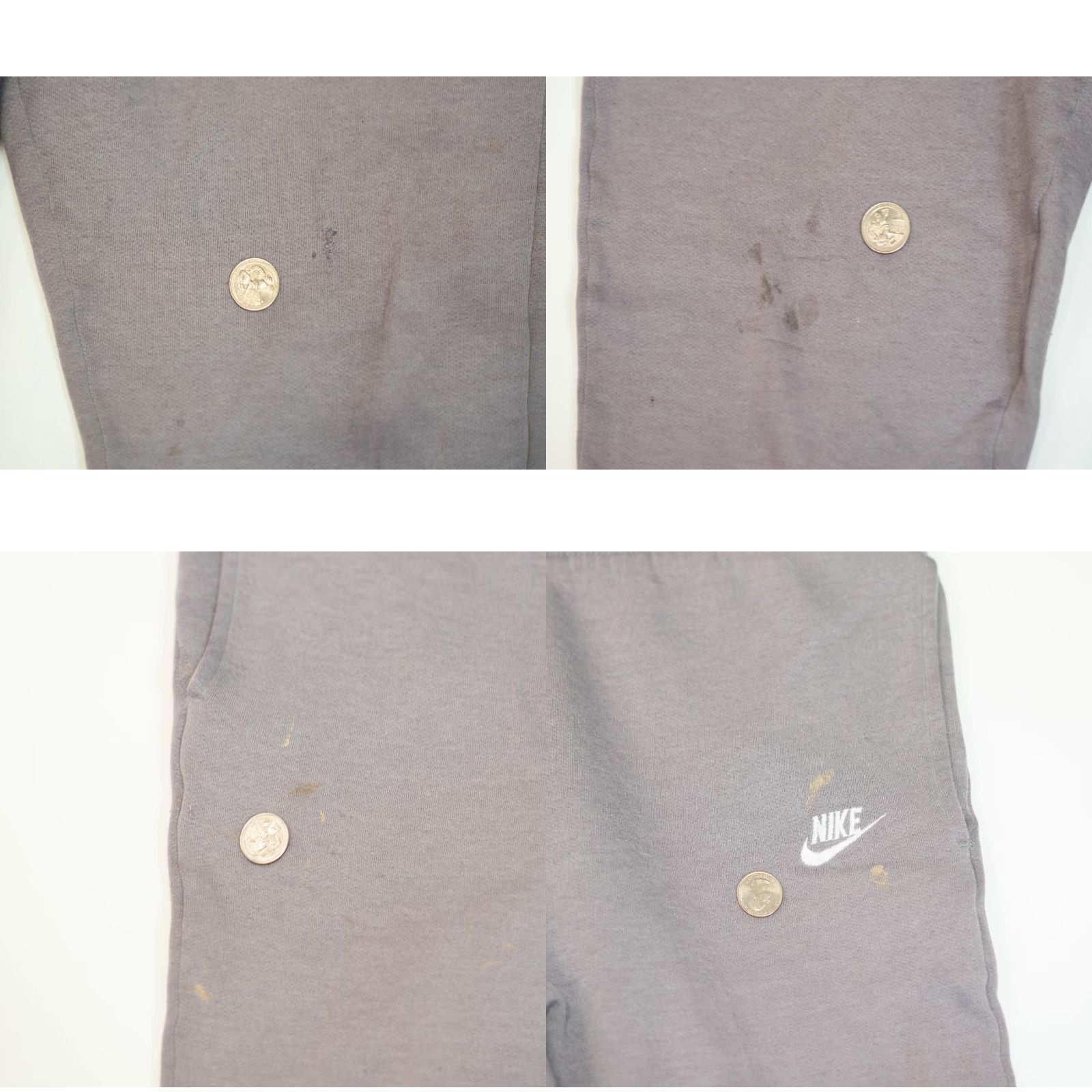 Nike VINTAGE Nike Sweatpants Gray Regular Men L Inseam 30 Sport Sportswear Swoosh Center Distressed 80s 70s 90s NCAA College University Athletic Pants Size US 33 - 8 Thumbnail