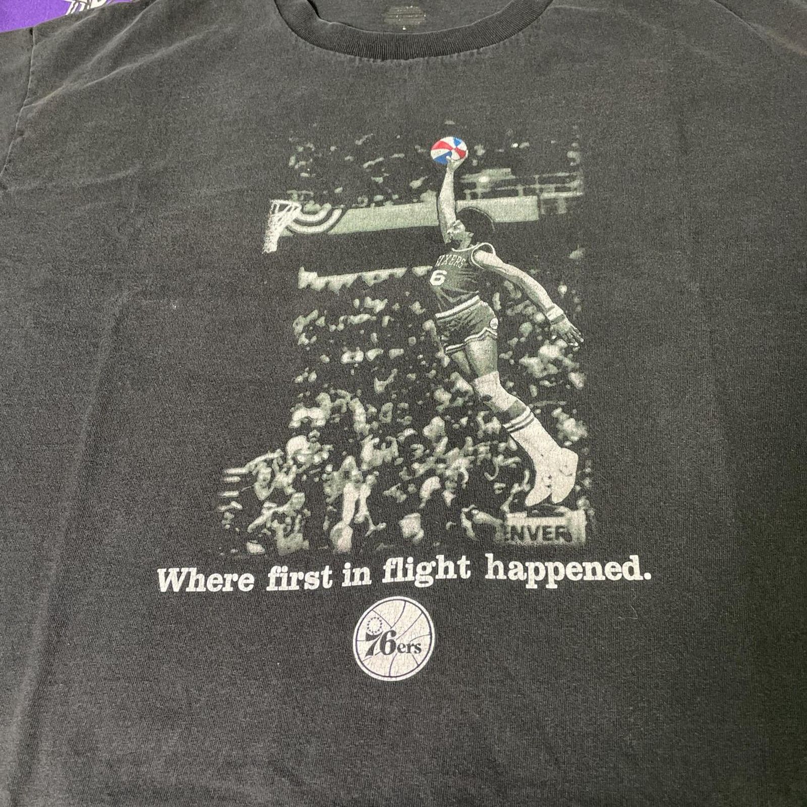 NBA Y2K 2000s NBA Julius Erving Philadelphia 76ers Sixers Tee Size US L / EU 52-54 / 3 - 3 Thumbnail