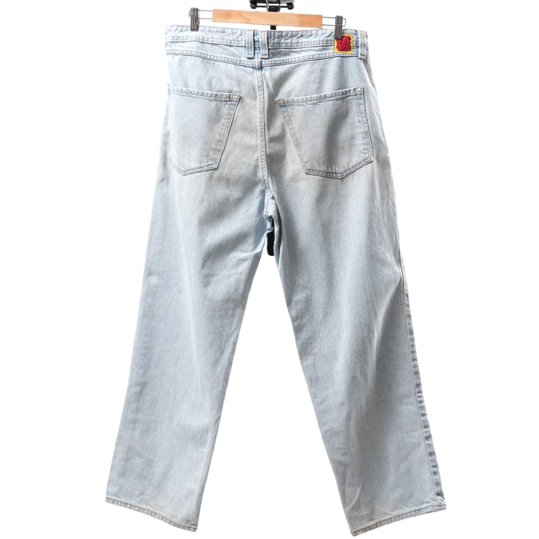 Empyre VINTAGE Empyre Jeans Mens 34 Light Wash Blue Straight Denim 90s Skater Relaxed Fit Belted High Rise Mens Size US 34 / EU 50 - 2 Thumbnail