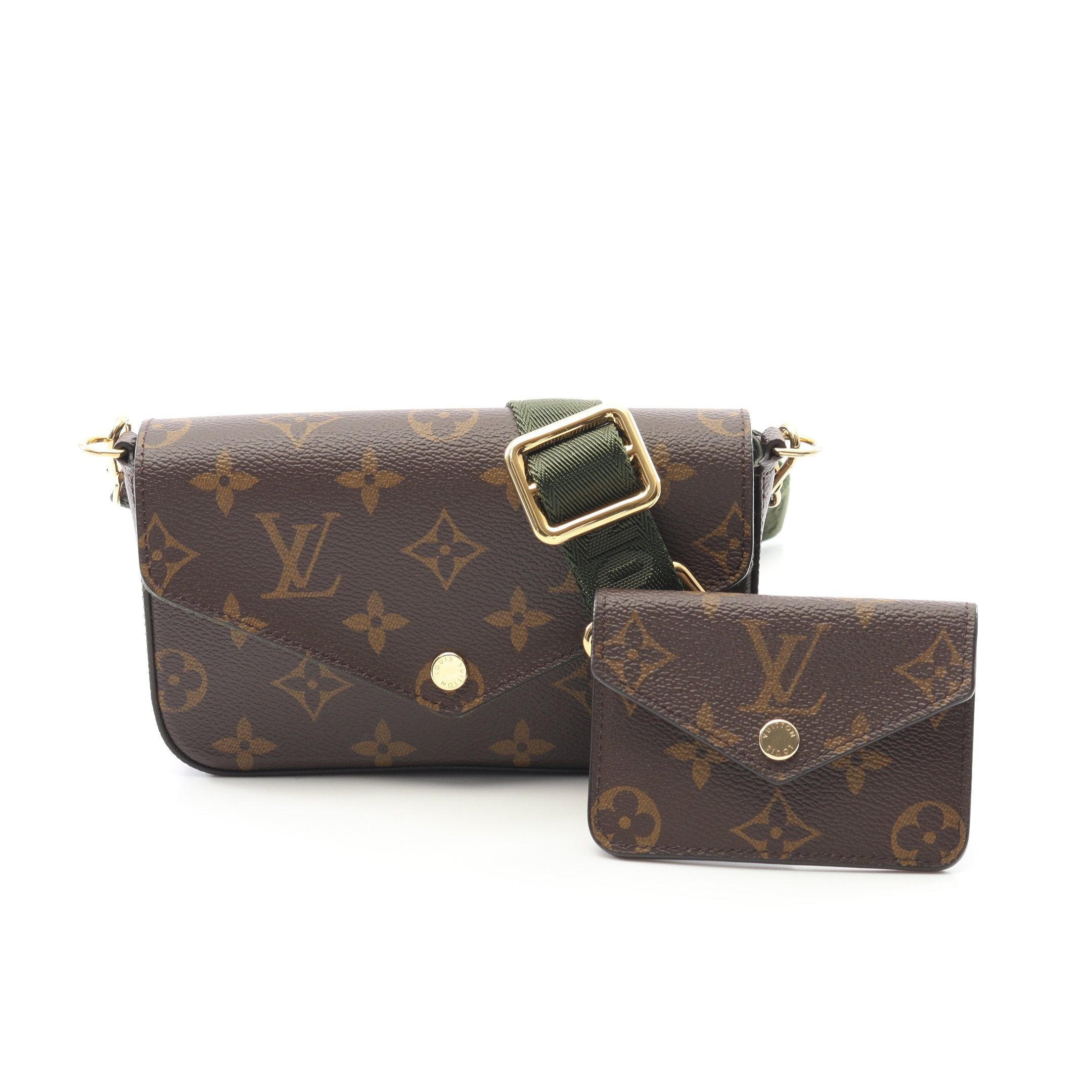 Louis Vuitton Louis Vuitton Multy Pochette Felicie Monogram Shoulder Bag Brown Dark Green Size ONE SIZE - 1 Thumbnail