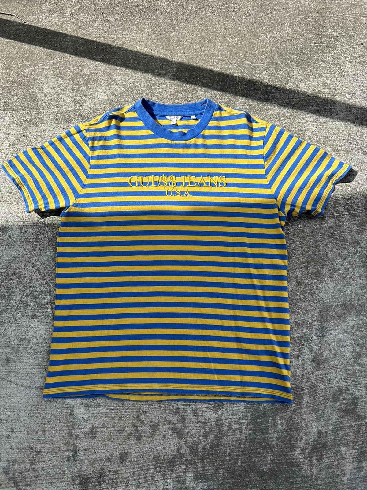 Guess striped tee asap rocky best sale