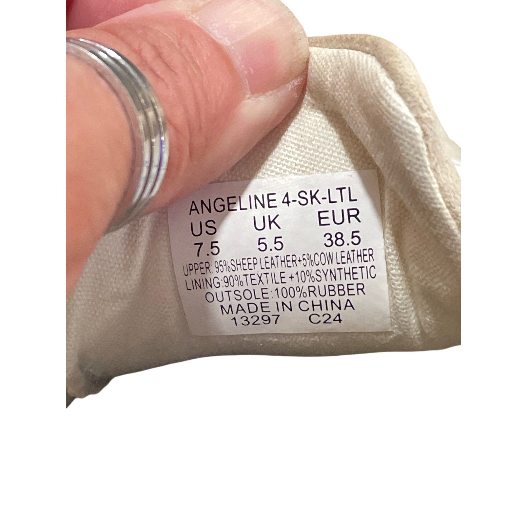 Ralph Lauren Ralph Lauren Lauren Angeline wms beige sheep leather sneaker Size US 7.5 / IT 37.5 - 7 Thumbnail