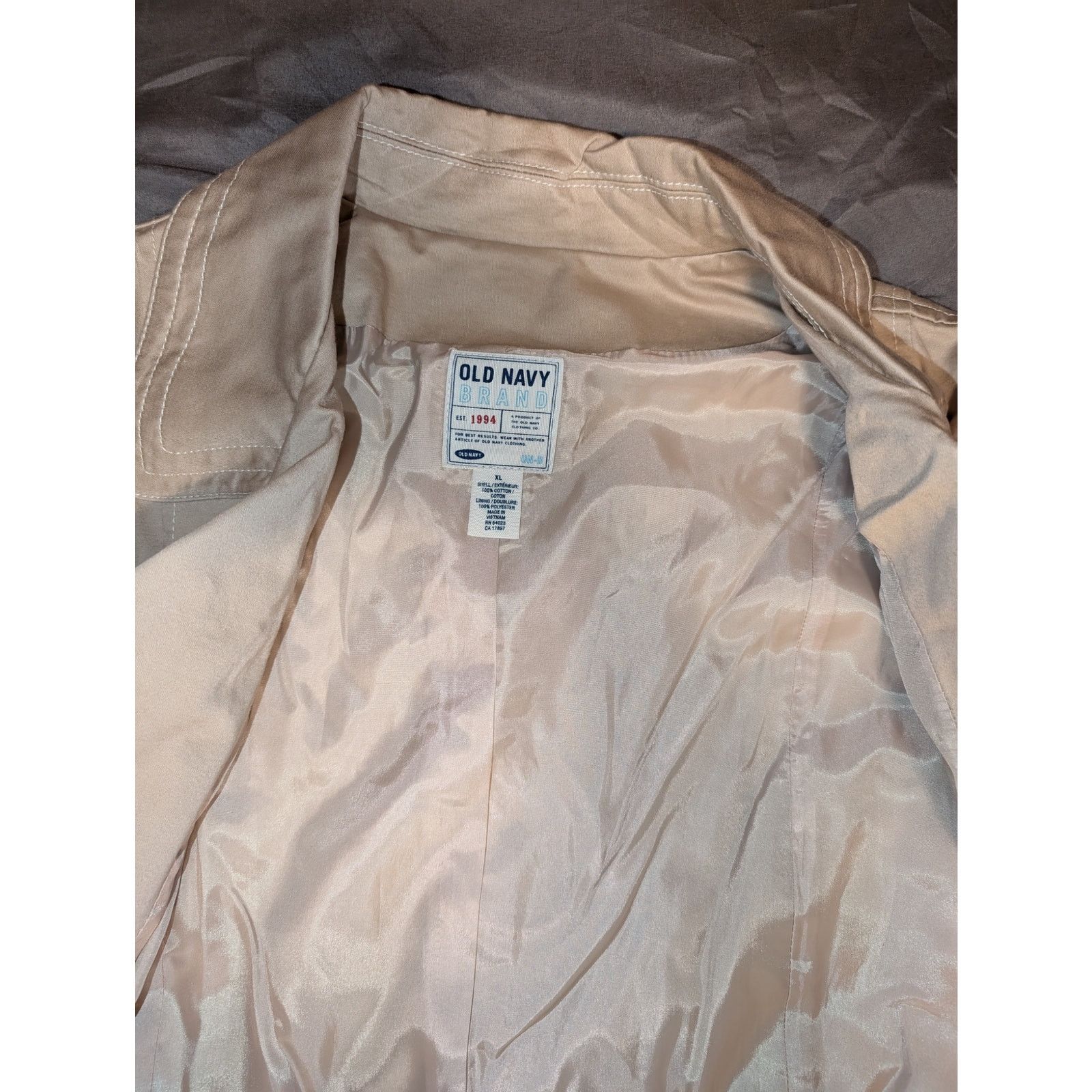 Old Navy Old Navy Belted Trench Coat XL Beige Women's Size XL / US 12-14 / IT 48-50 - 4 Thumbnail