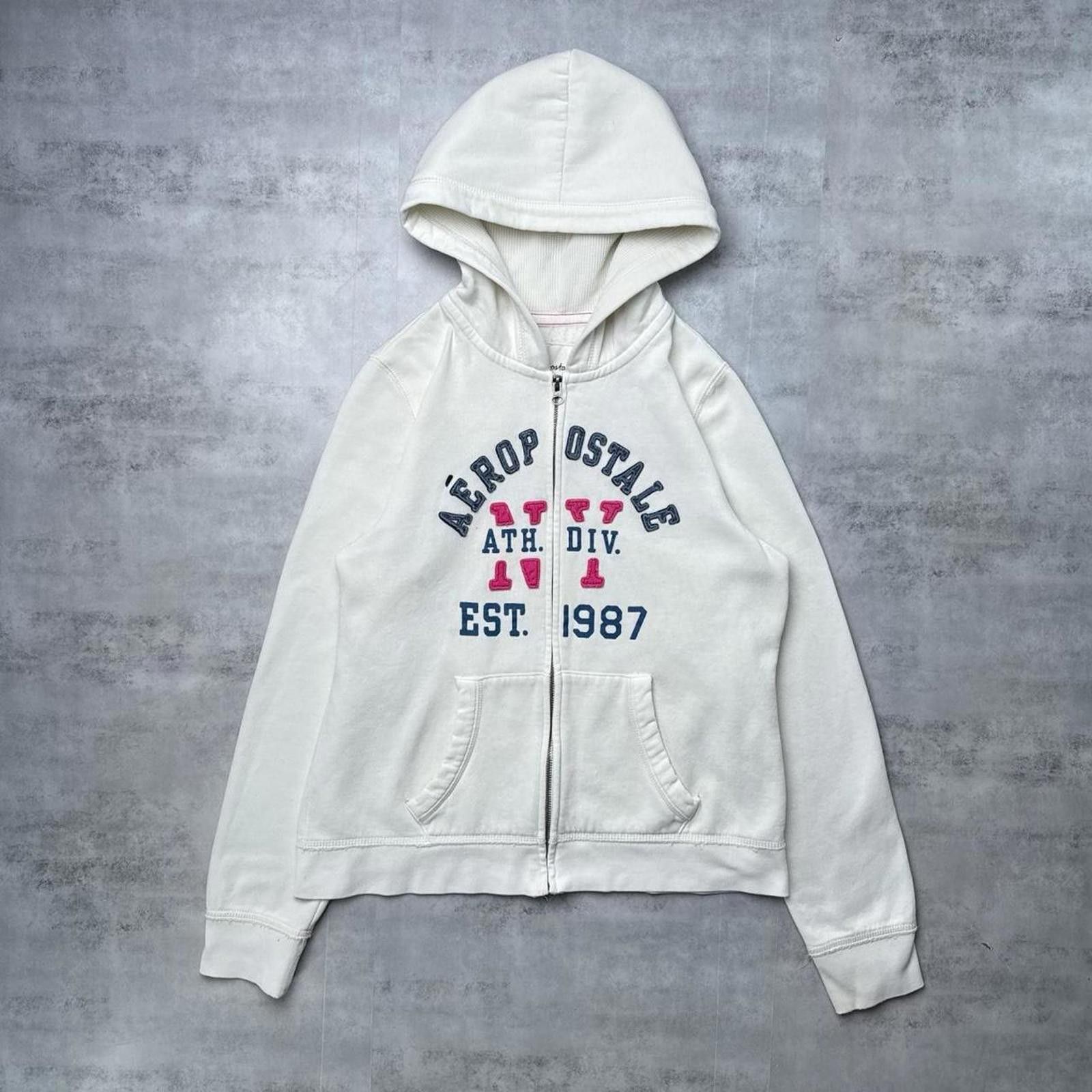 Aeropostale Y2K Aeropostale 00s White zip up jacket Size XL / US 12-14 / IT 48-50 - 1 Thumbnail
