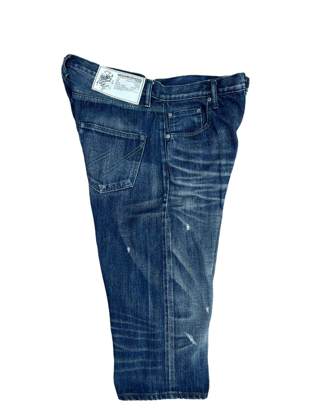 Neighborhood Neighborhood Japan Ripped Selvedge Denim Cropped Pant Size US 34 / EU 50 - 7 Thumbnail