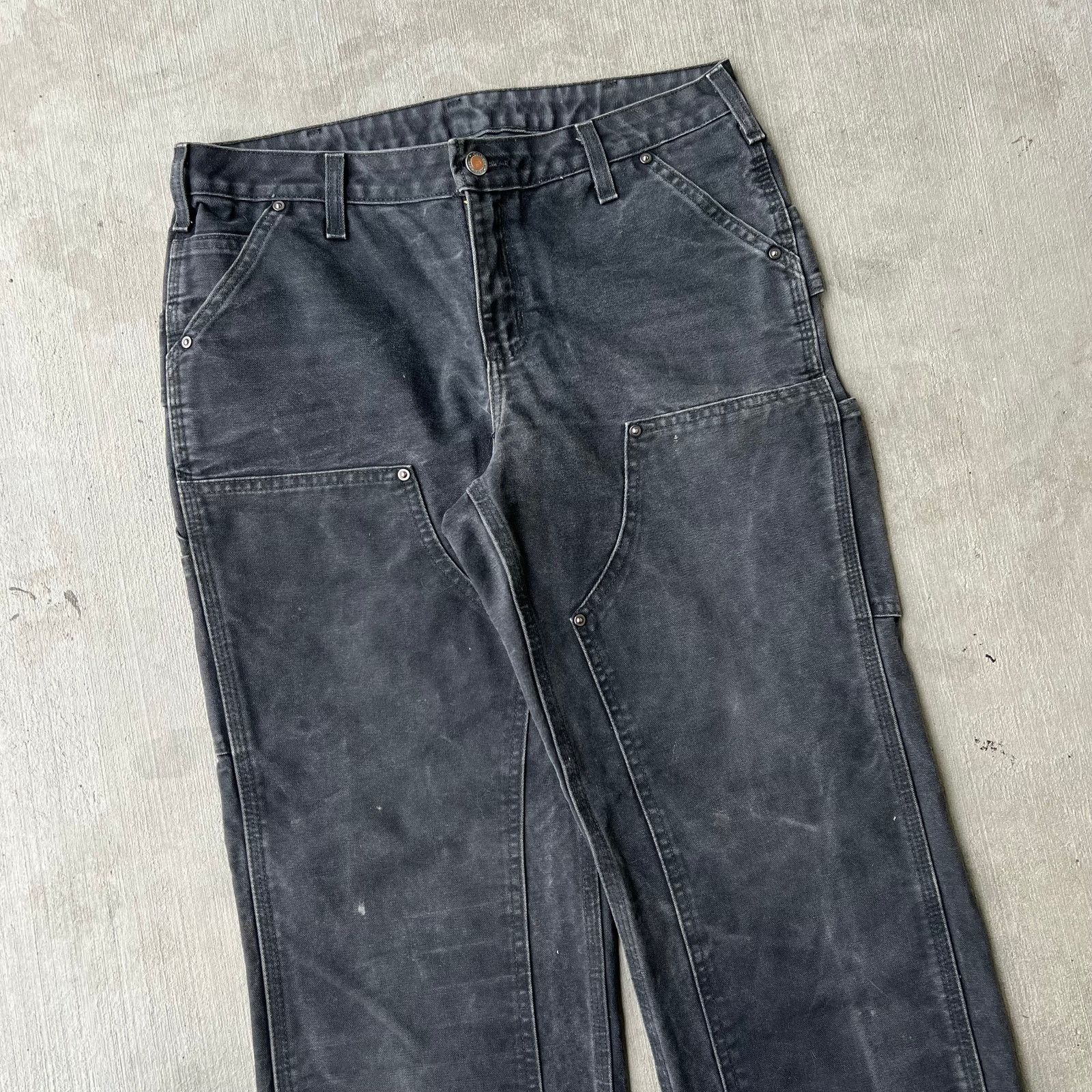 Carhartt × Vintage Carhartt black WOMENS double knee work wear carpenter pants Size US 32 / EU 48 - 2 Thumbnail