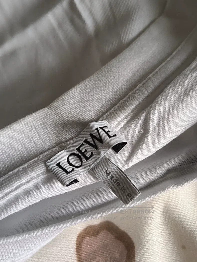 Loewe Loewe Men's Cotton T-Shirt, Pizza Print, White Size US M / EU 48-50 / 2 - 3 Thumbnail
