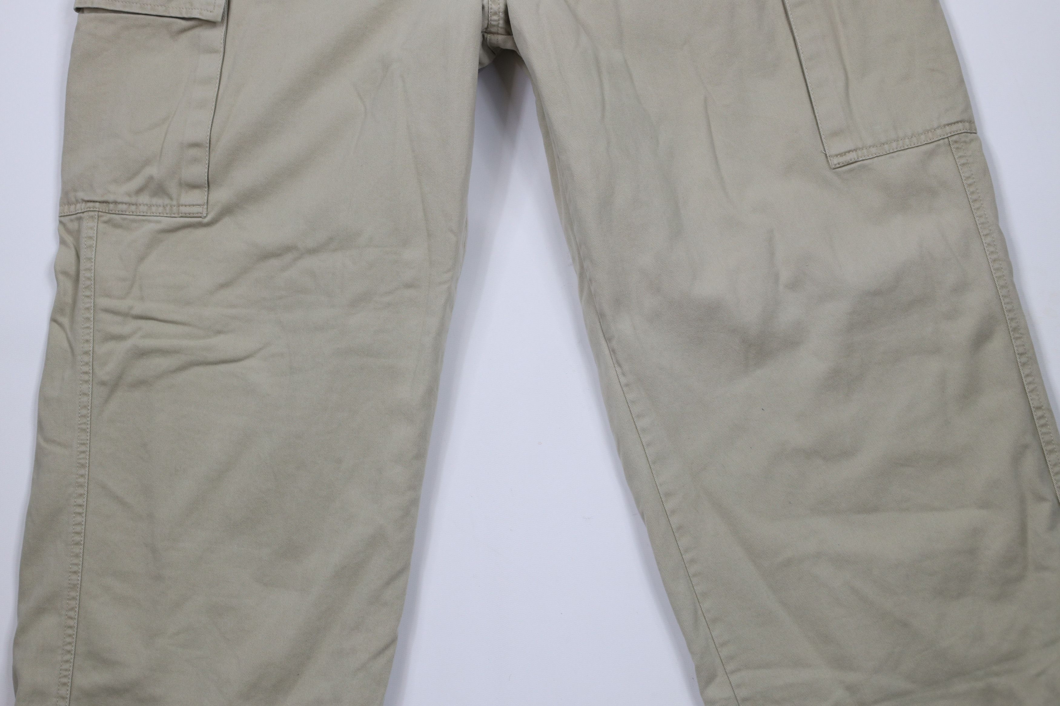 Gap × Vintage Vintage 90s Y2K Gap Fleece Lined Wide Leg Cargo Pants Beige Size US 40 / EU 56 - 4 Thumbnail